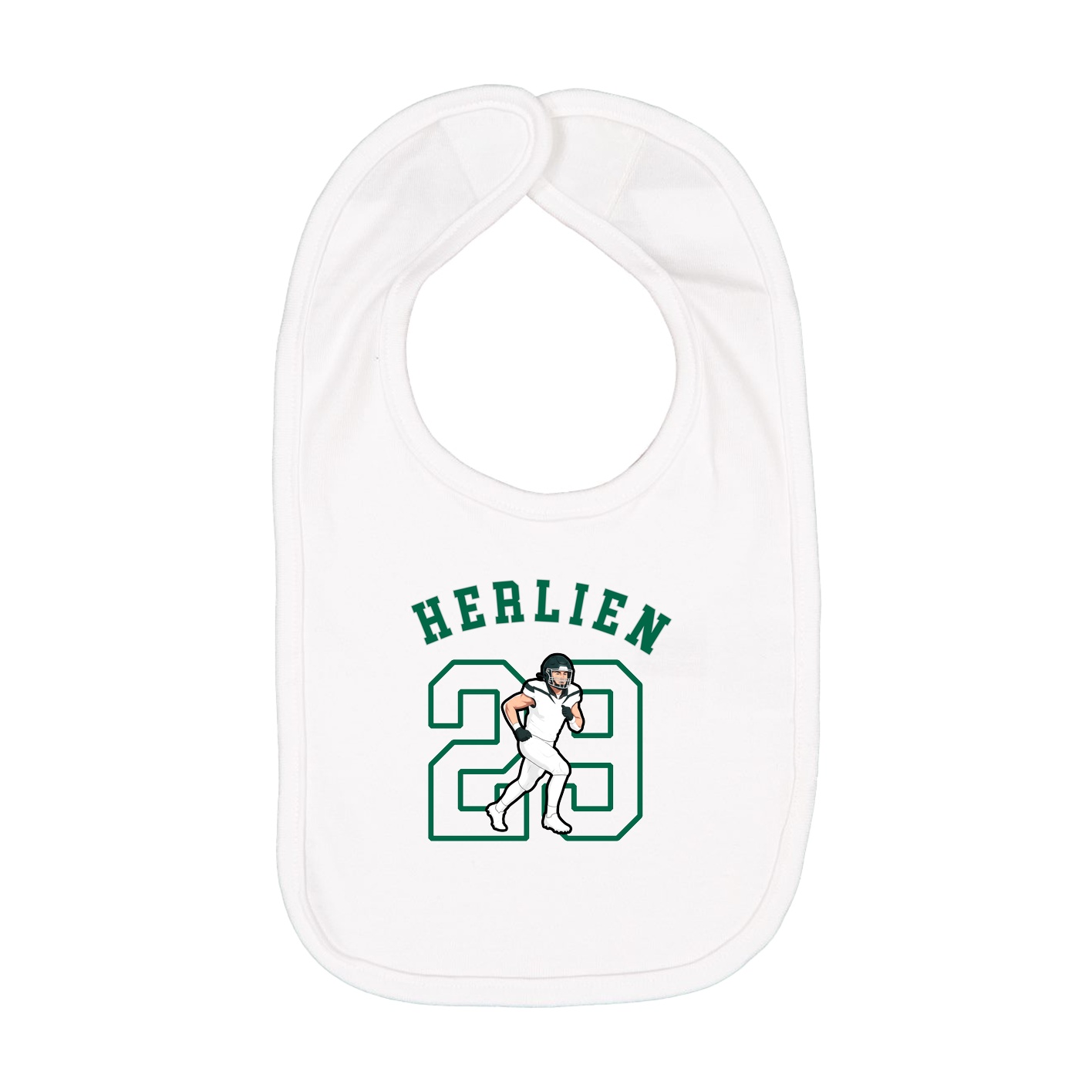 Infant Bib — Shirsey Arch in White