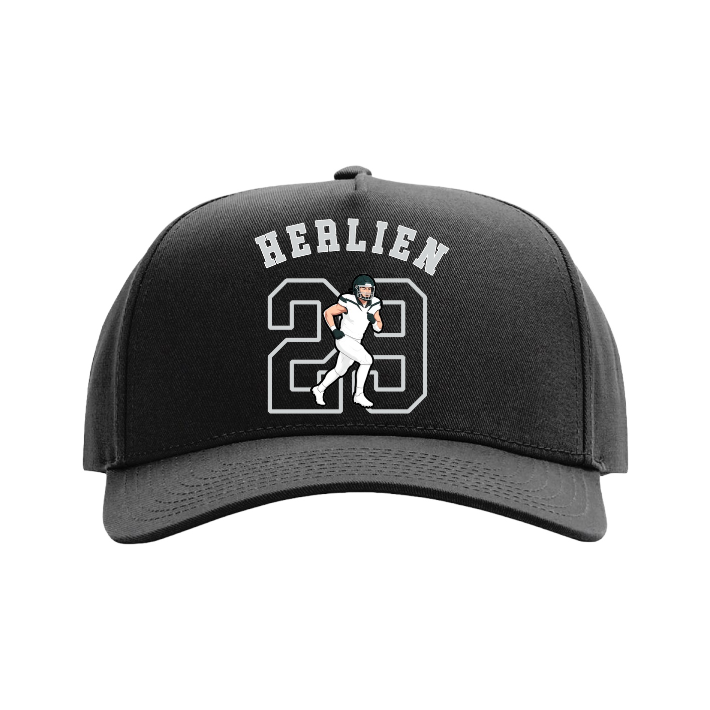 Full Fabric Five-Panel Champ Cap — Shirsey Arch in Black