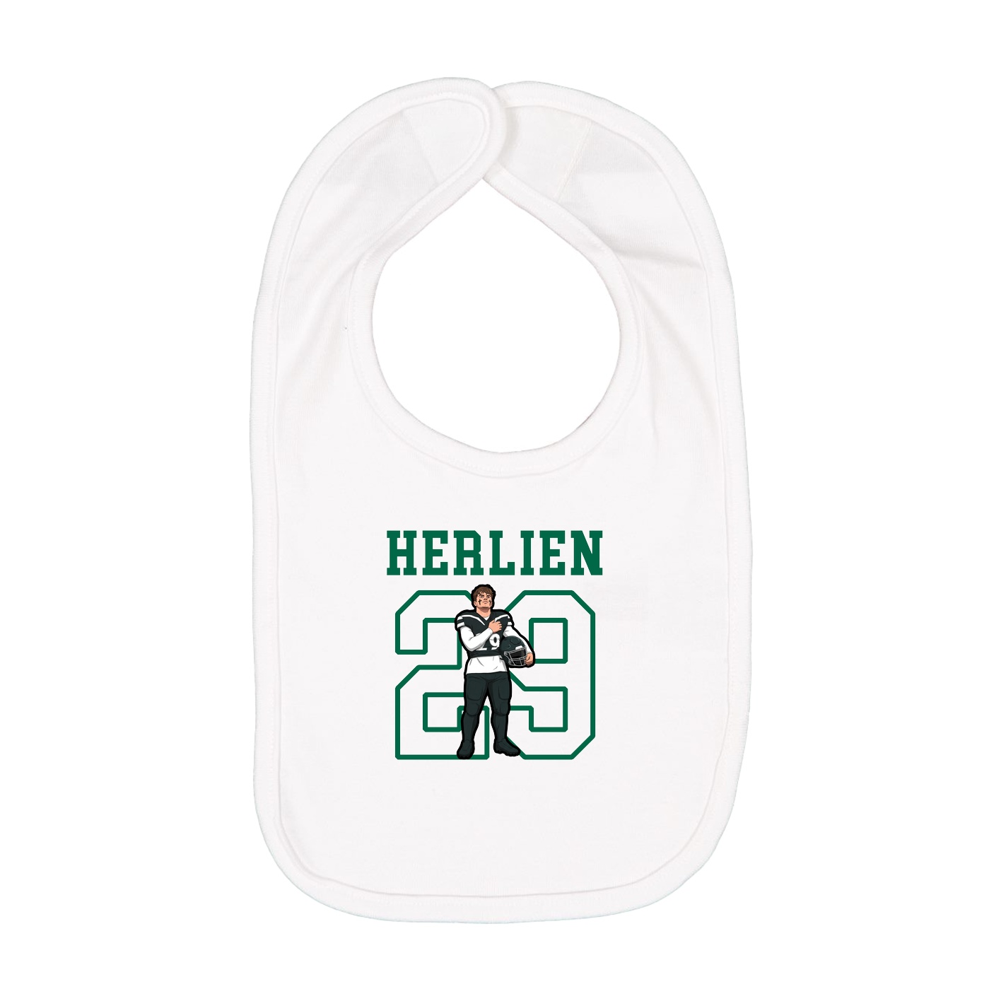 Infant Bib — Shirsey in White