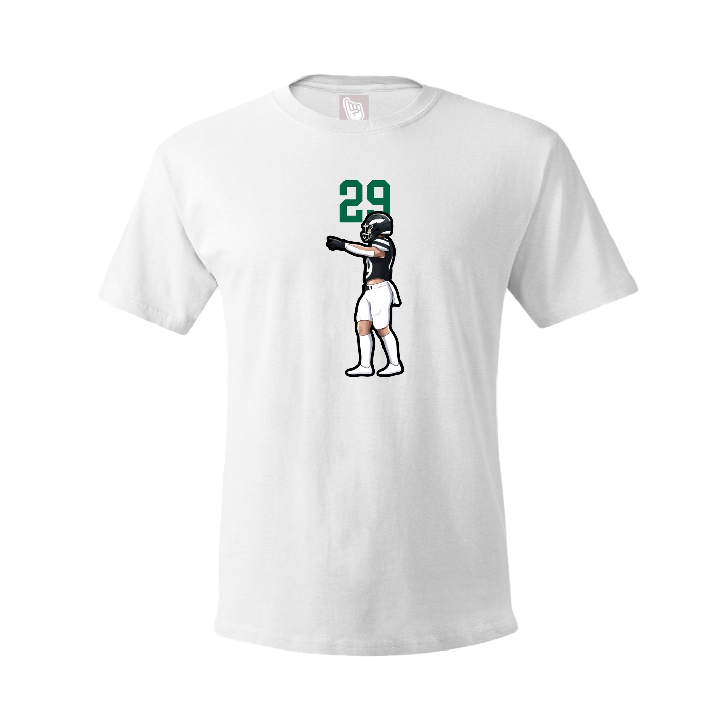 Youth Tee — Number Top in White