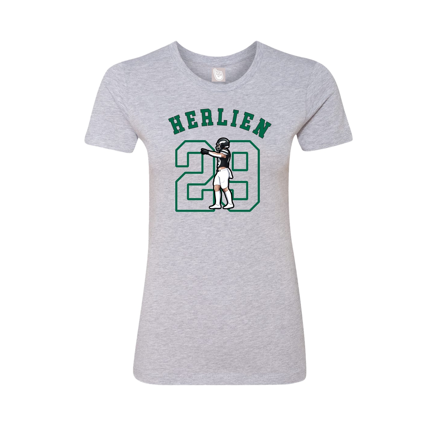 Fitted Women's Tee — Shirsey Arch in Grey