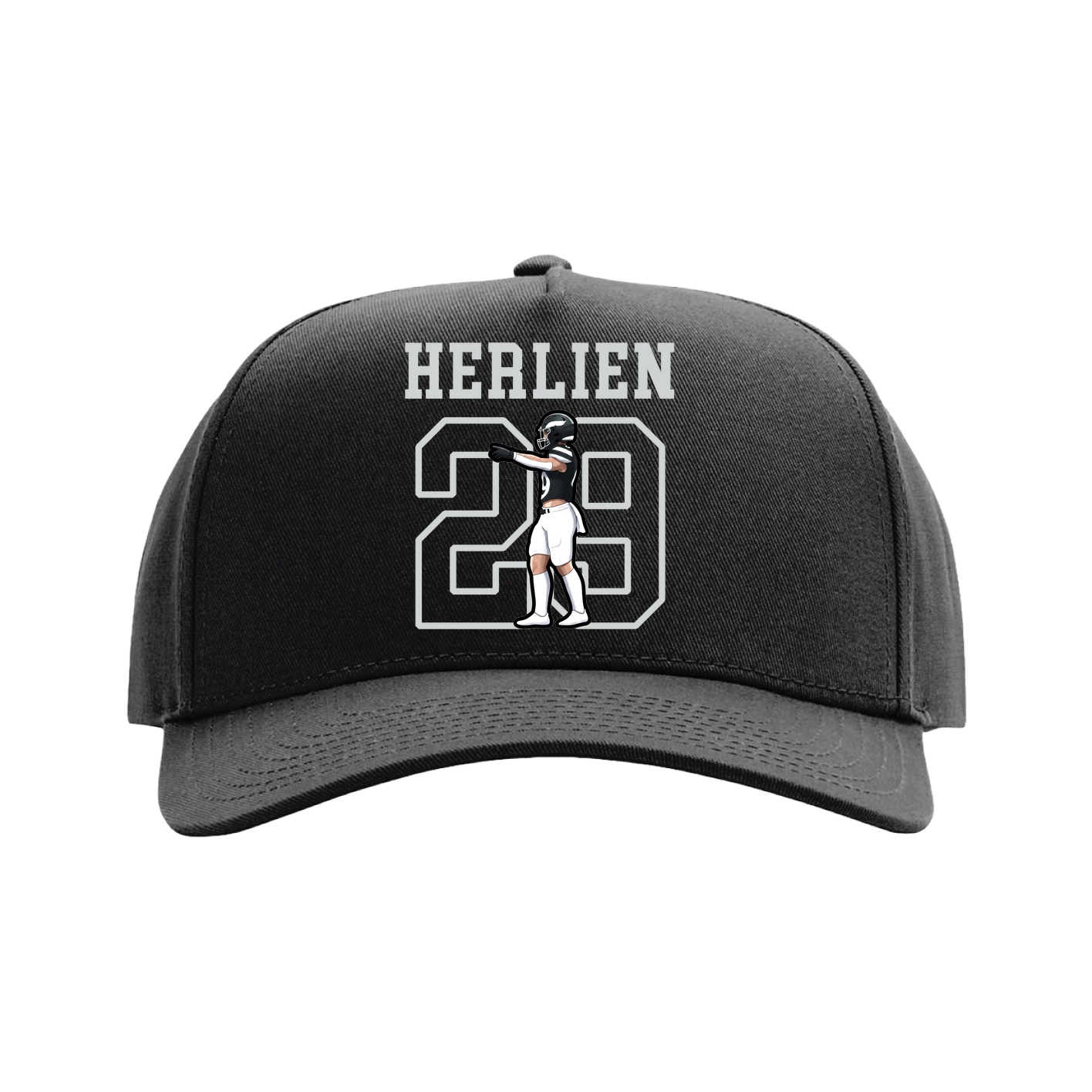 Full Fabric Five-Panel Champ Cap — Shirsey in Black