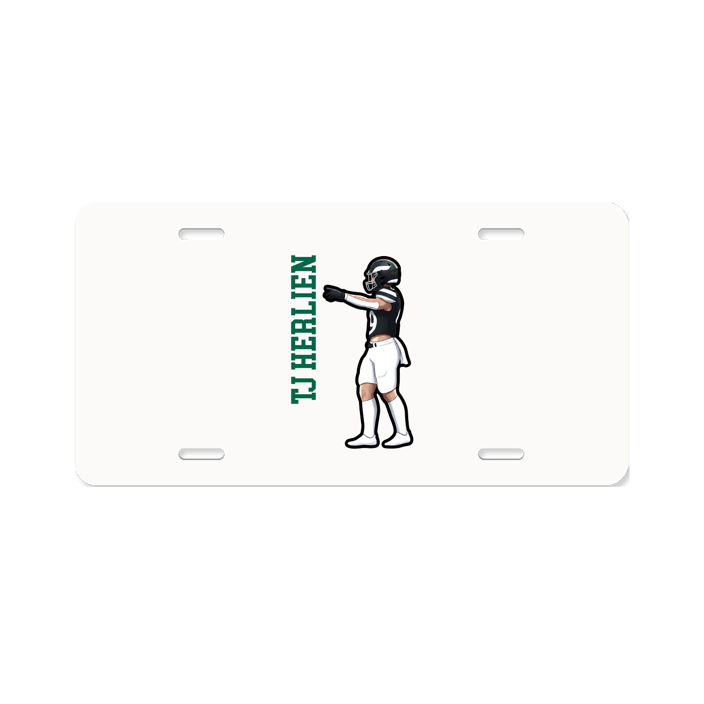 License Plate — Name Vertical in Classic