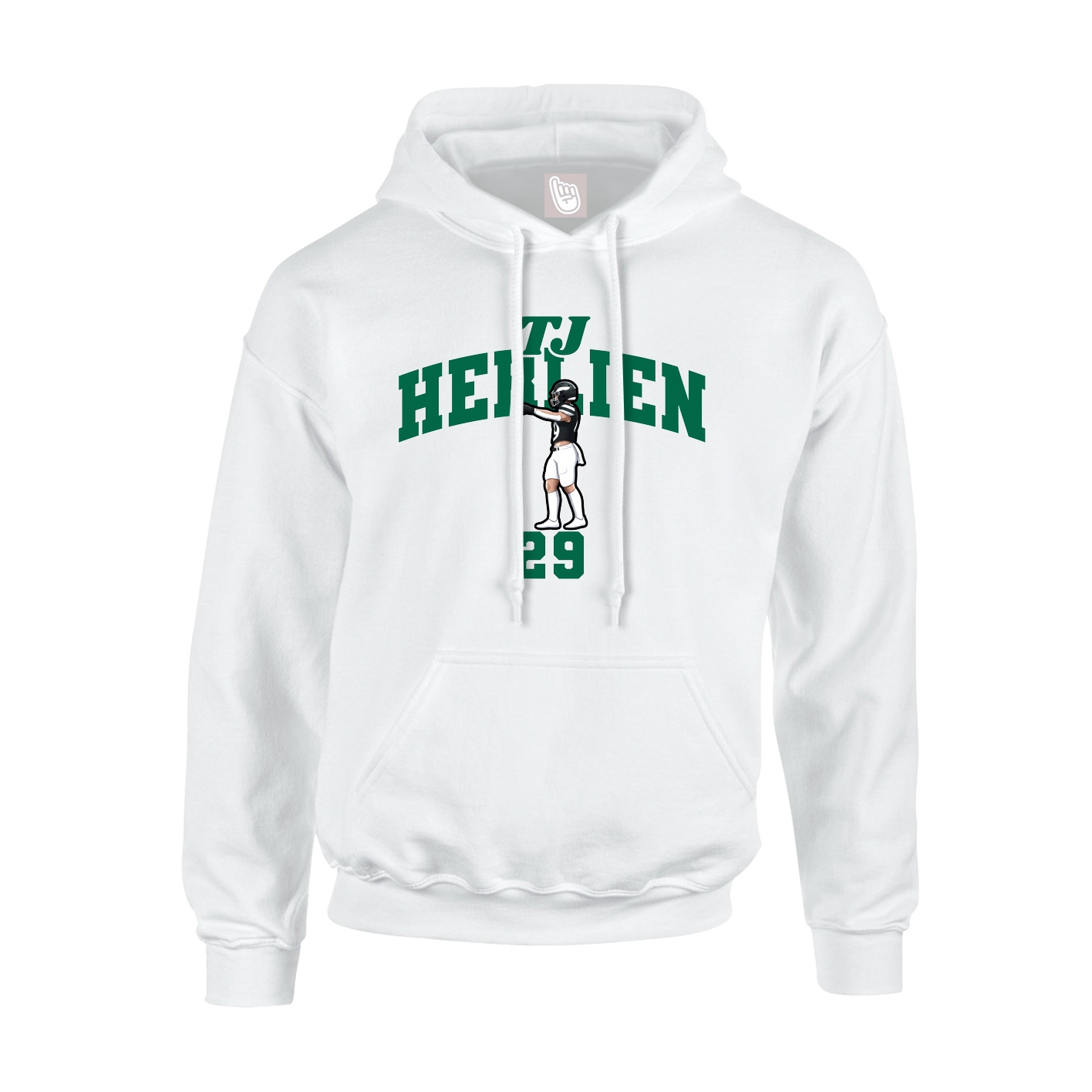 Hoodie — Signature Arch in White