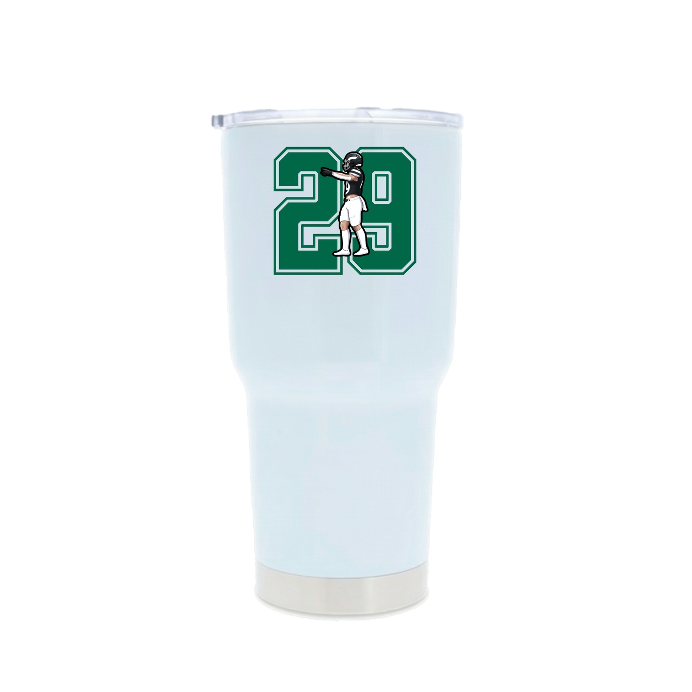 30oz Stainless Steel Tumbler — Number in White