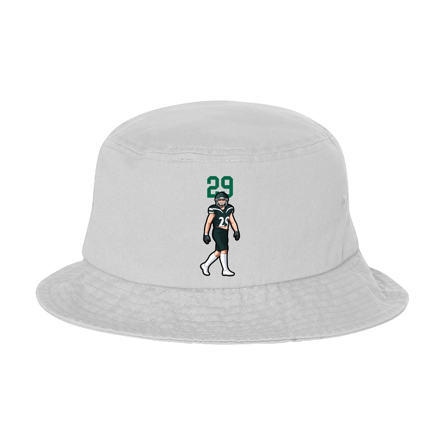 Bucket Cap — Number Top in White