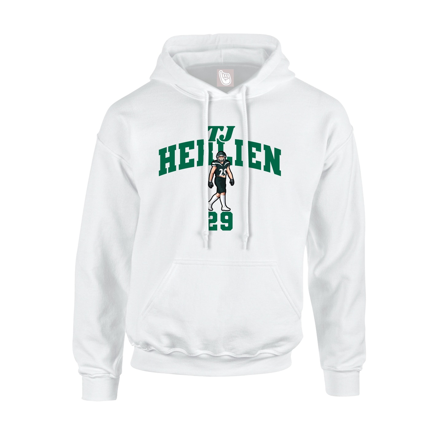 Youth Hoodie — Signature Arch in White