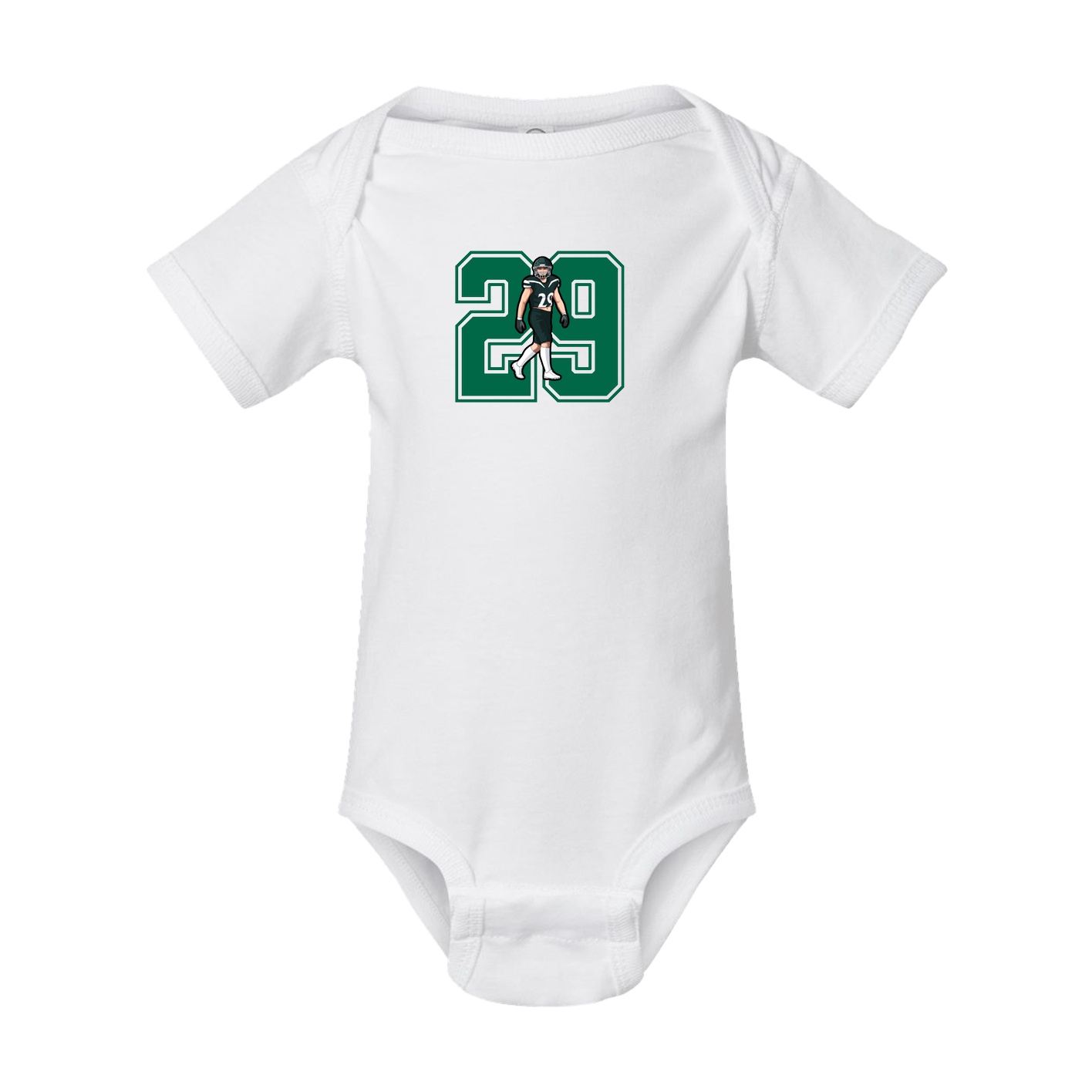 Baby Onesie — Number in White