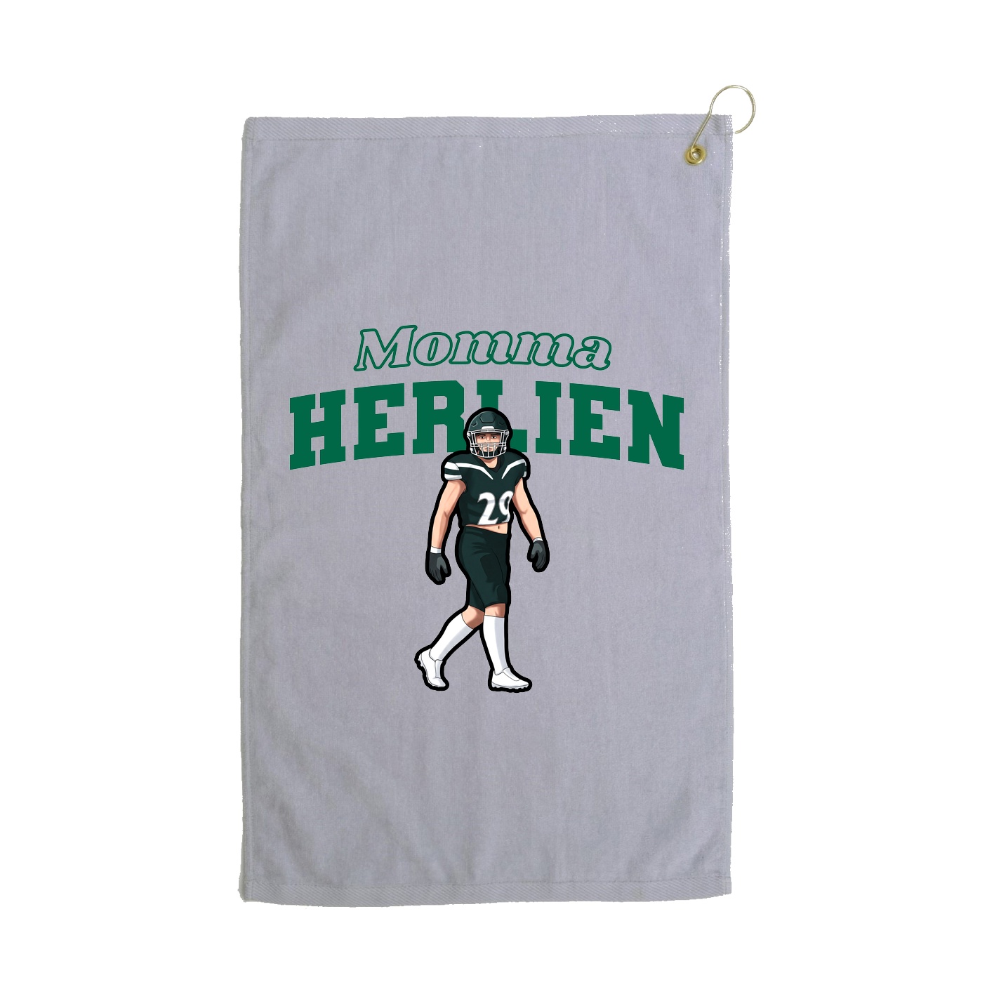 Golf Towel — Mothers Day Block in Grey
