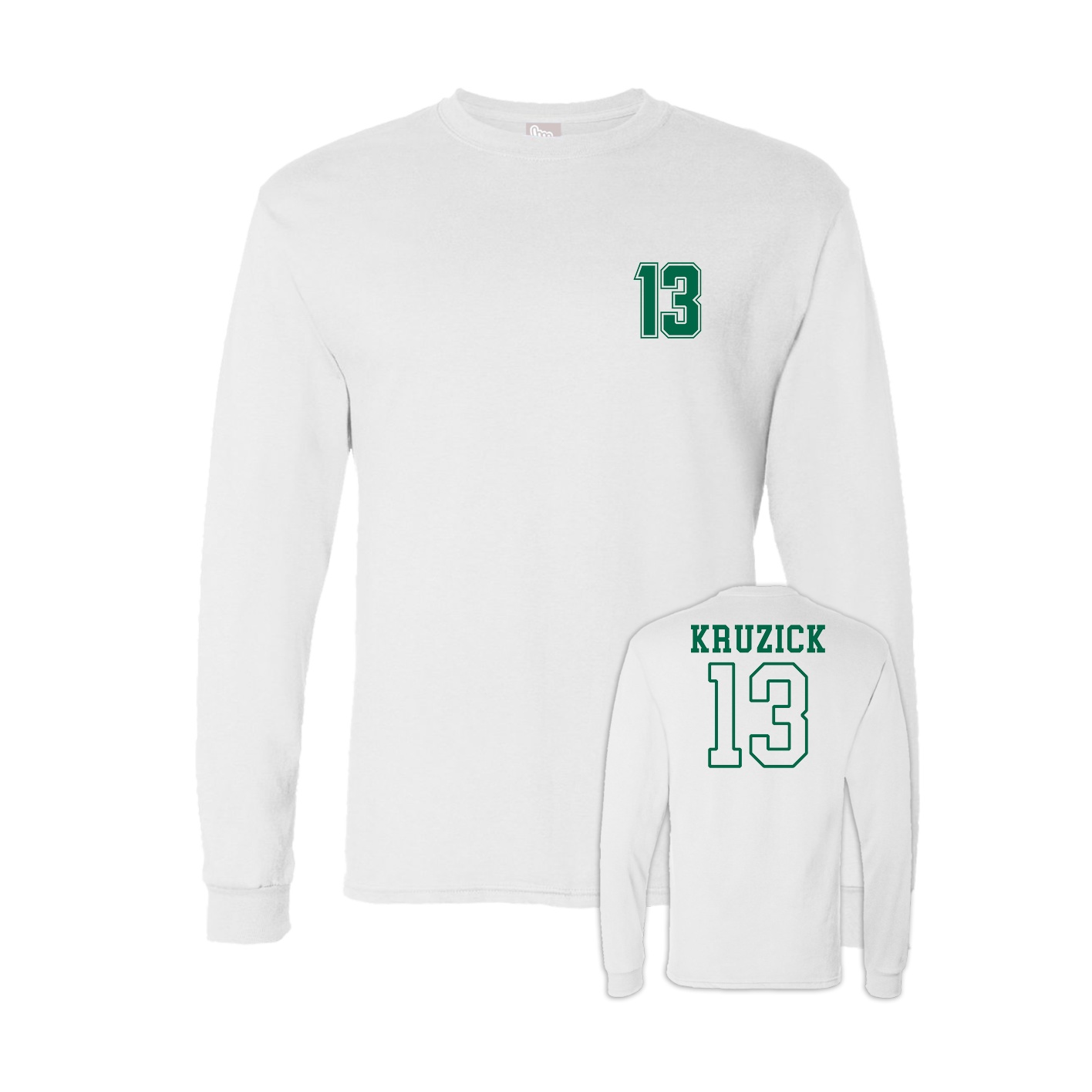 Long Sleeve Tee — Chest Back in White