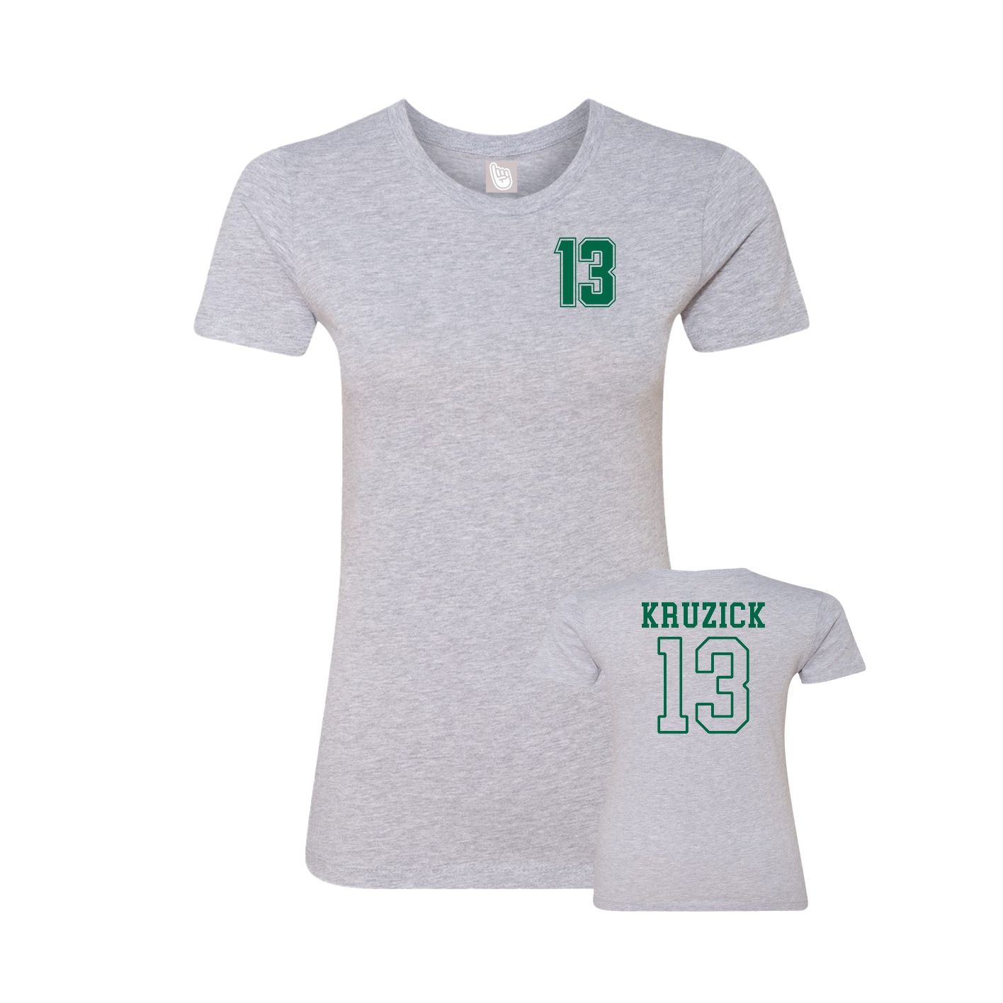 Womens Tee — Chest Back in Grey