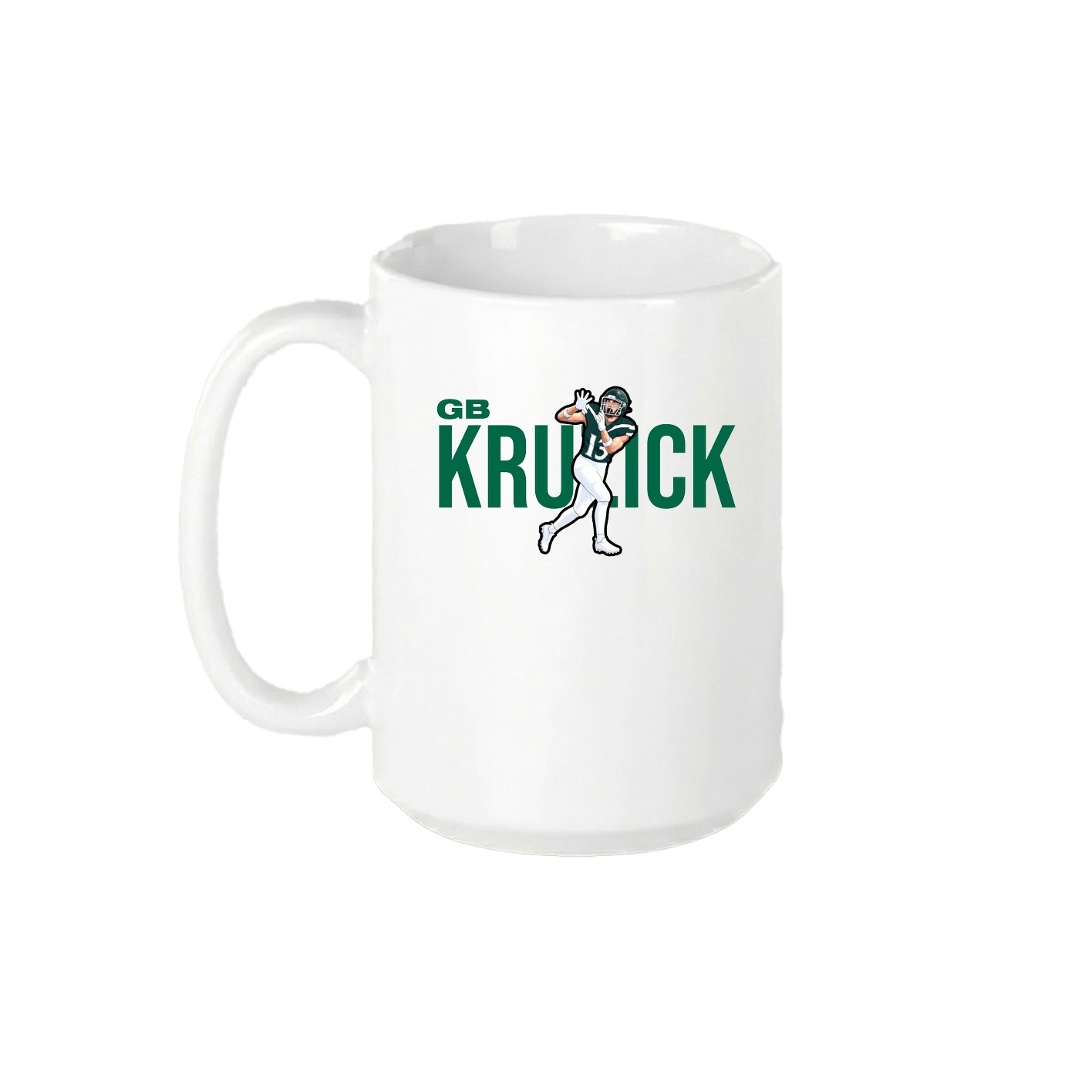 15oz Coffee Mug — Player Name in White