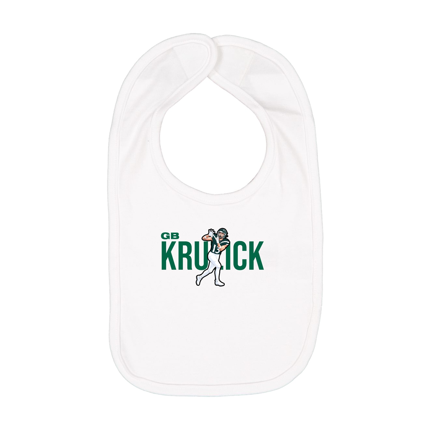 Infant Bib — Player Name in White