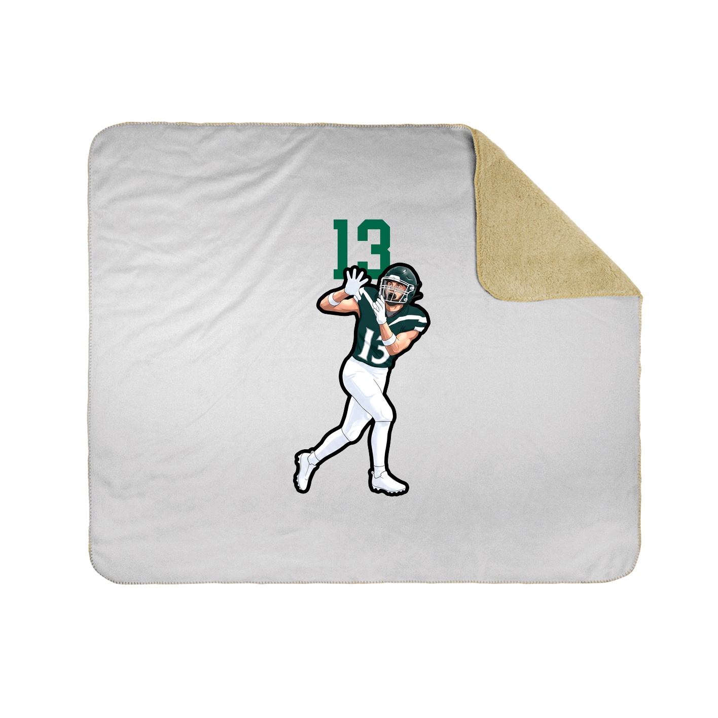 Throw Blanket — Number Top in White