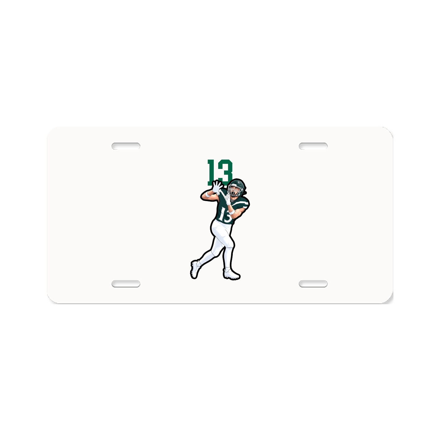 License Plate — Number Top in Classic