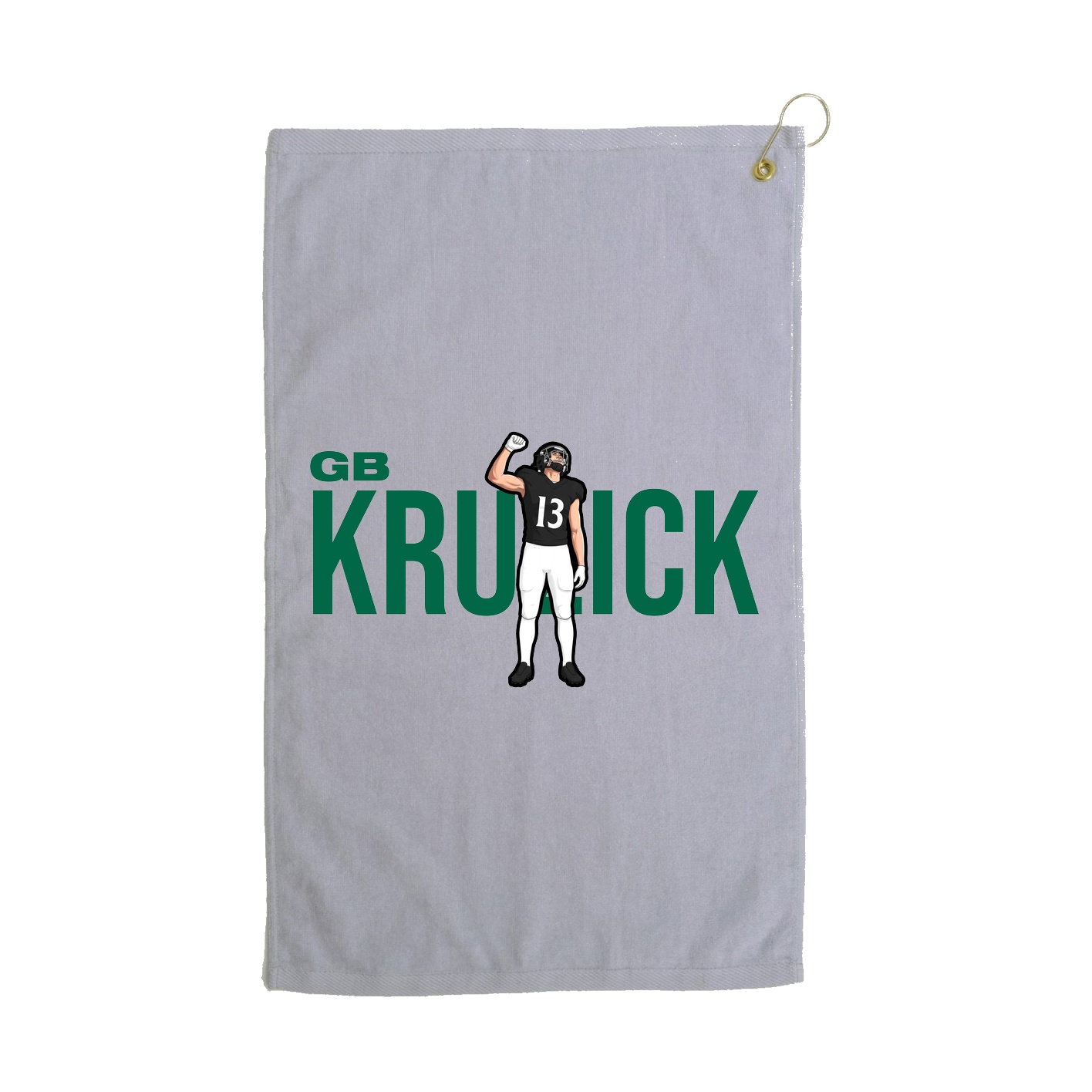 Golf Towel — Player Name in Grey