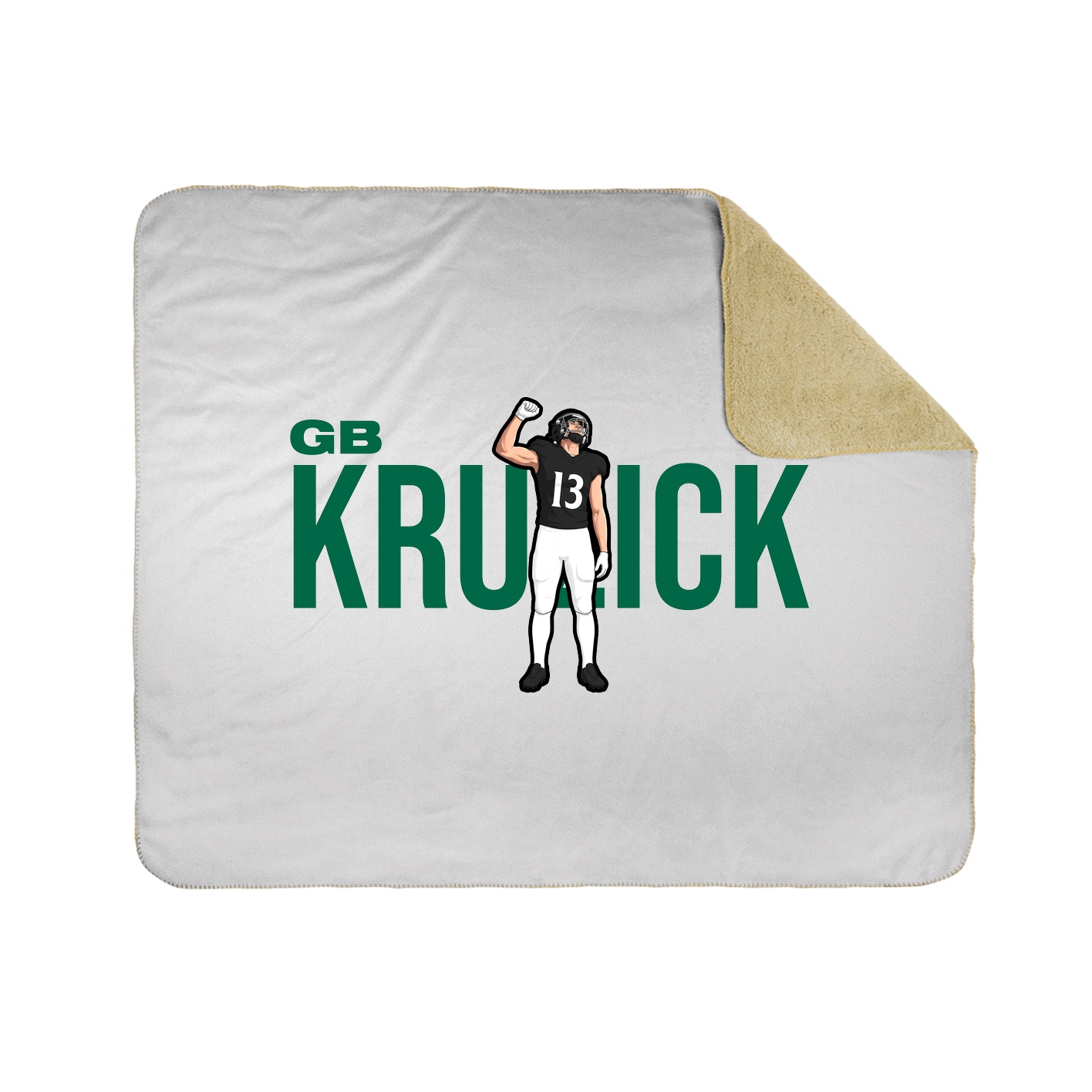 Throw Blanket — Player Name in White