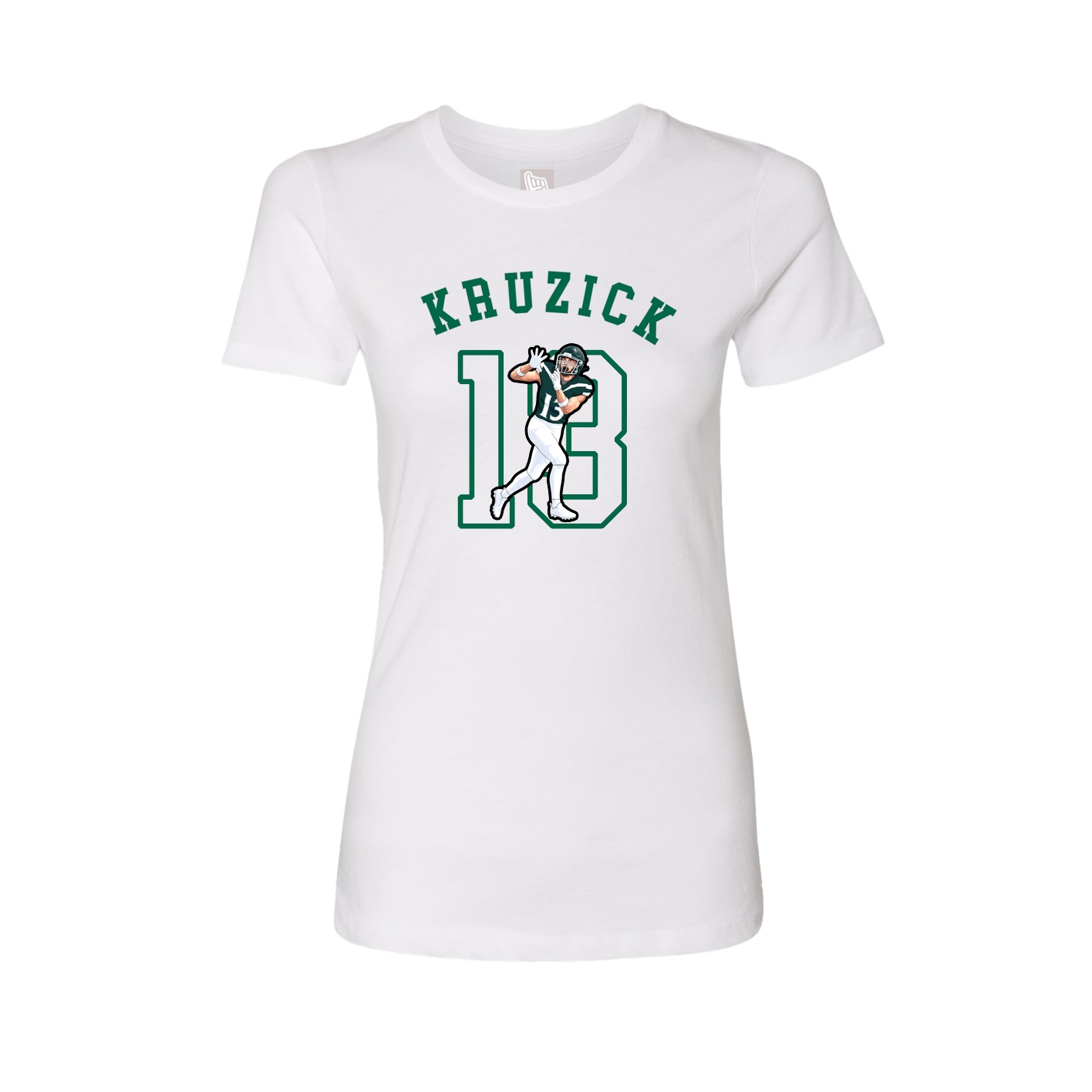 Fitted Women's Tee — Shirsey Arch in White