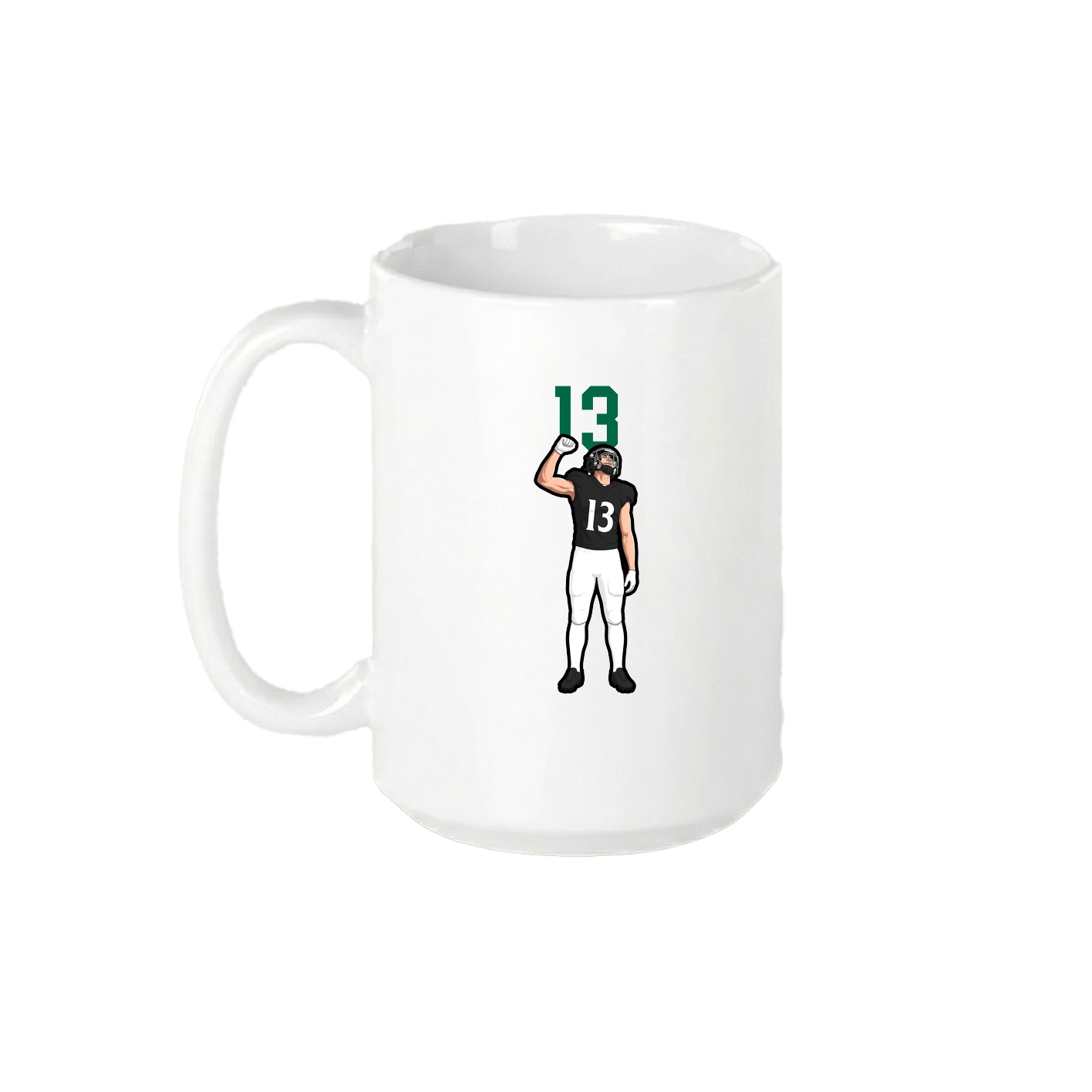 15oz Coffee Mug — Number Top in White