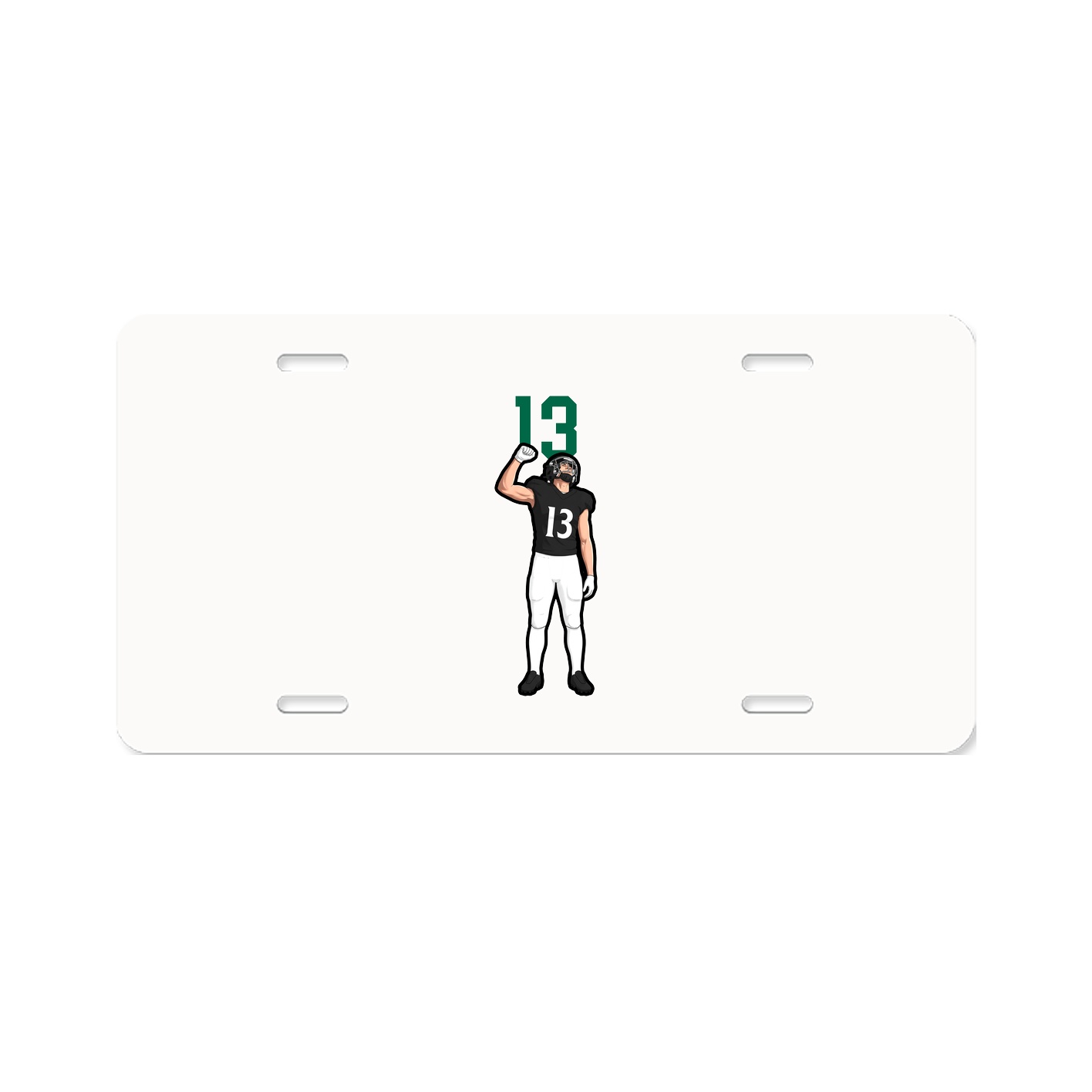 License Plate — Number Top in Classic