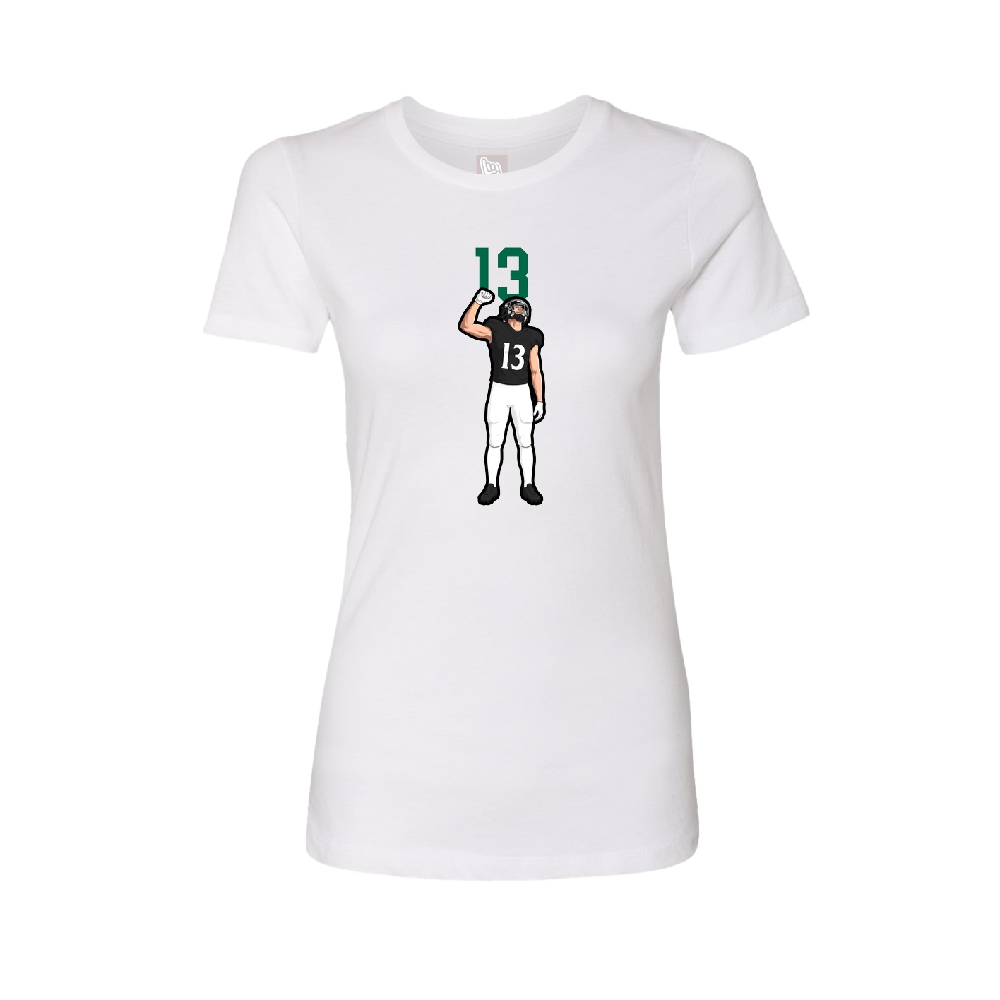Fitted Women's Tee — Number Top in White