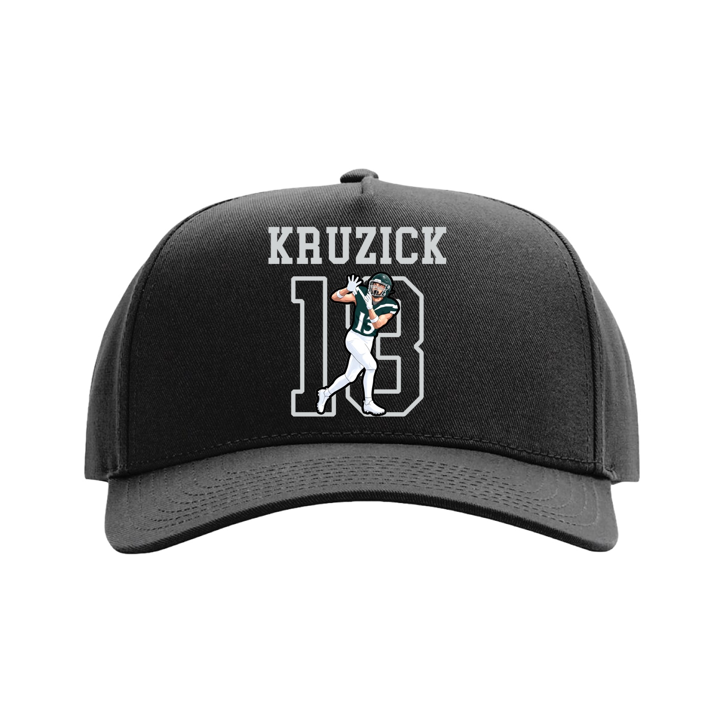 Full Fabric Five-Panel Champ Cap — Shirsey in Black