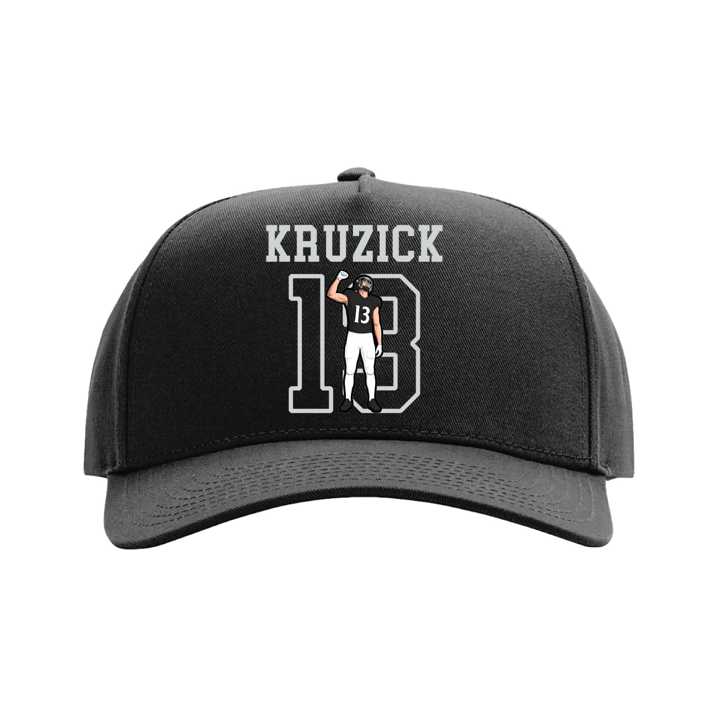 Full Fabric Five-Panel Champ Cap — Shirsey in Black