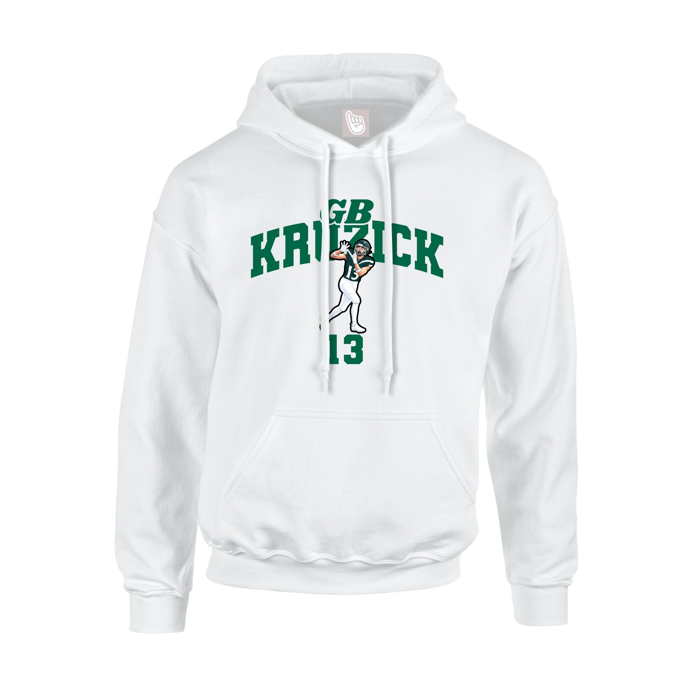 Hoodie — Signature Arch in White