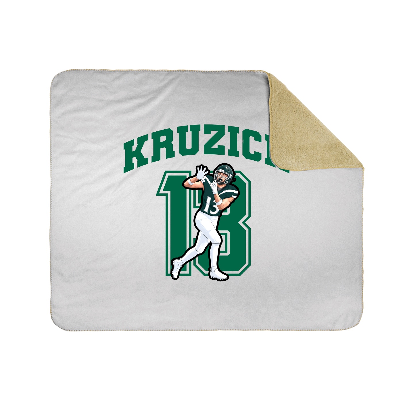 Throw Blanket — Number in White