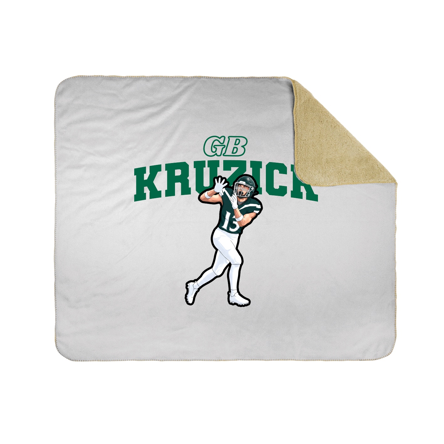 Throw Blanket — Name Arch in White