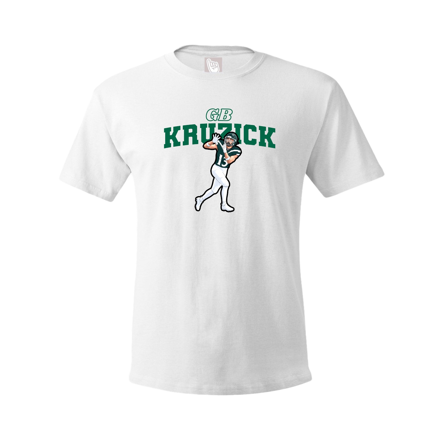 Youth Tee — Name Arch in White