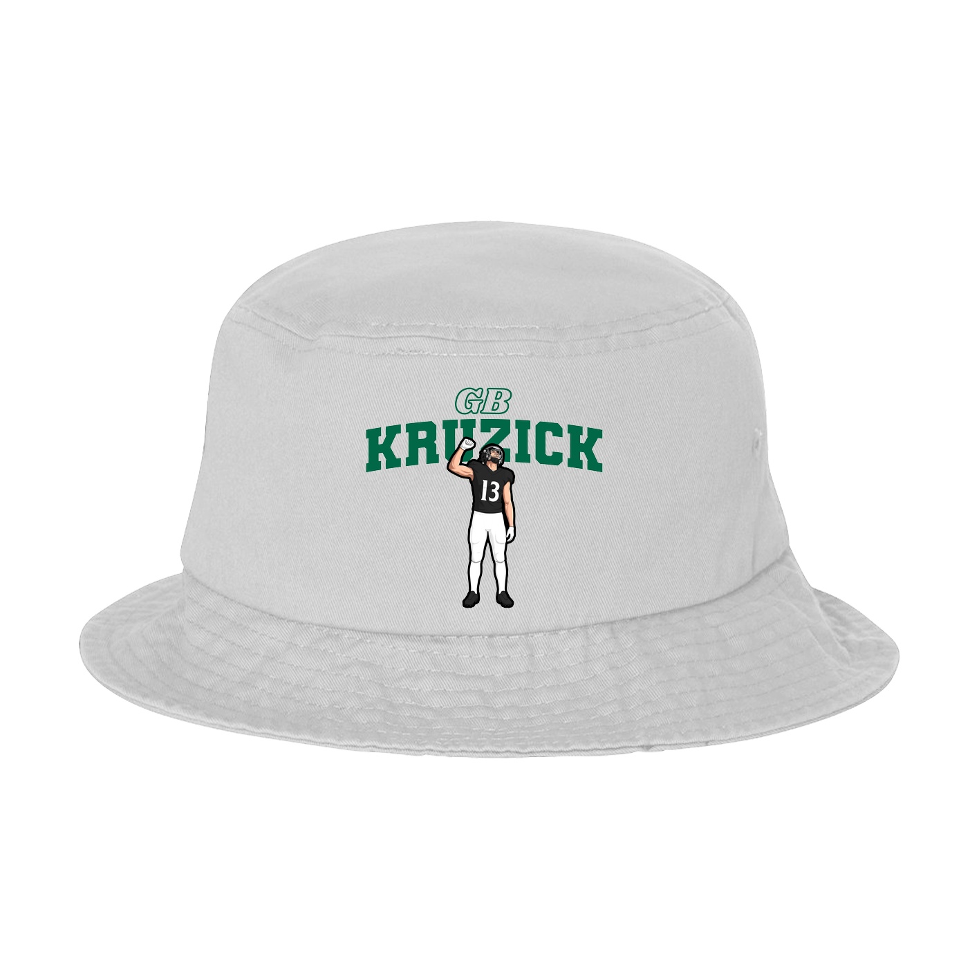 Bucket Cap — Name Arch in White