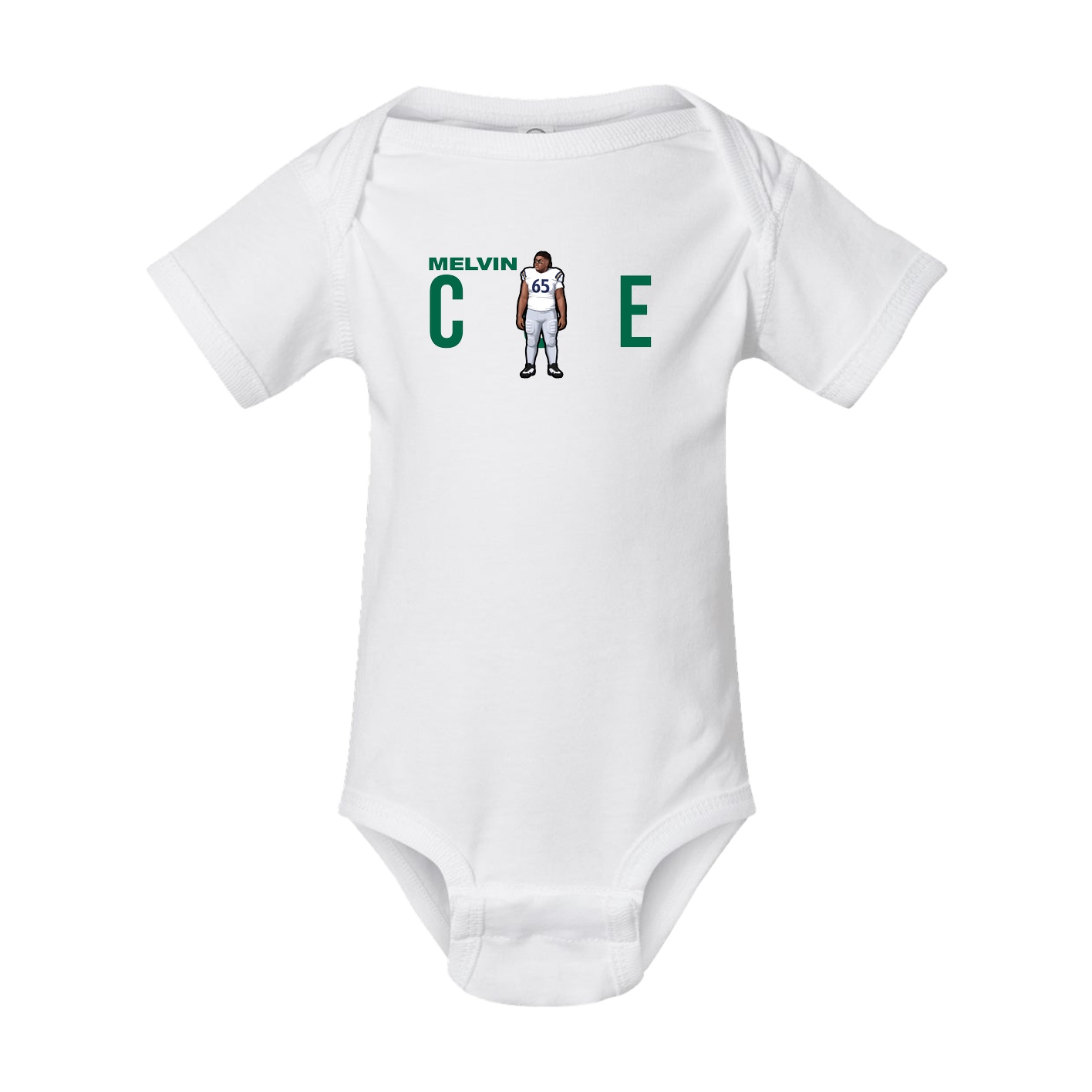 Baby Onesie — Player Name in White