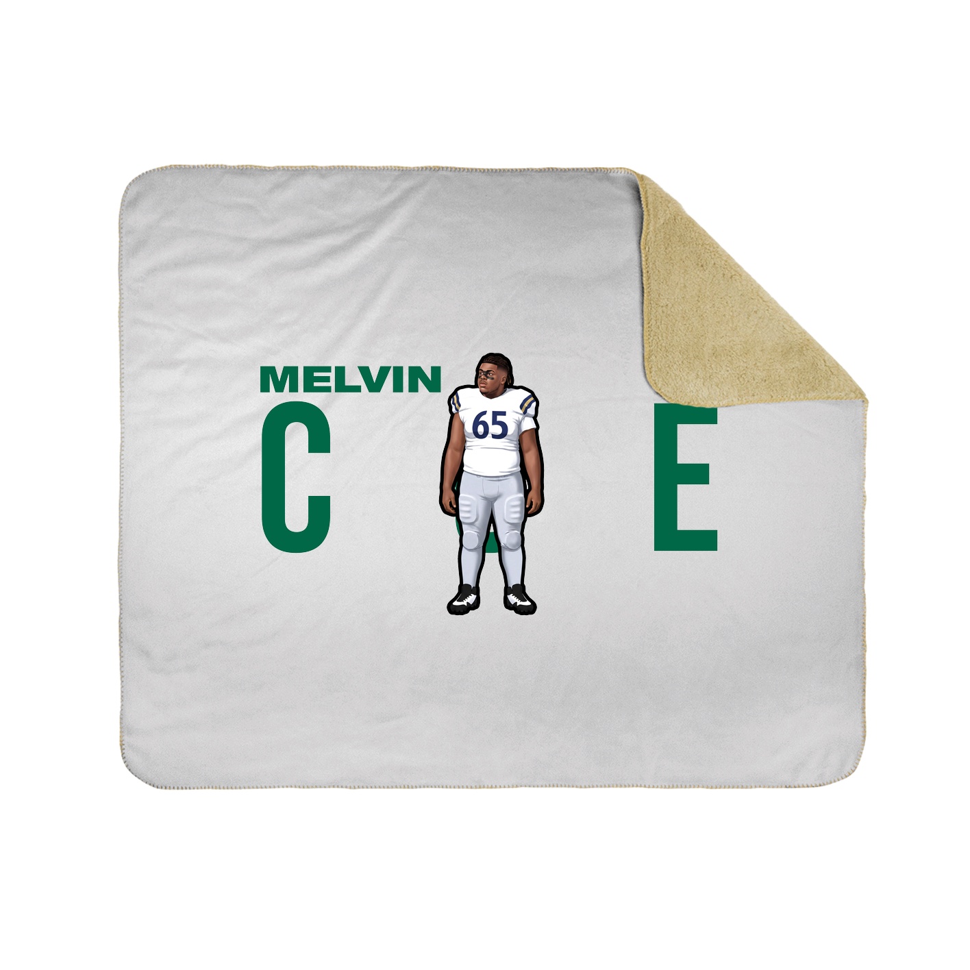 Throw Blanket — Player Name in White