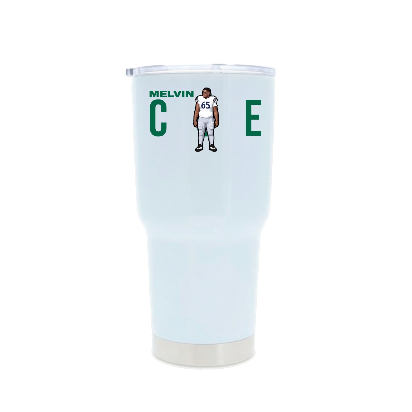30oz Stainless Steel Tumbler — Player Name in White