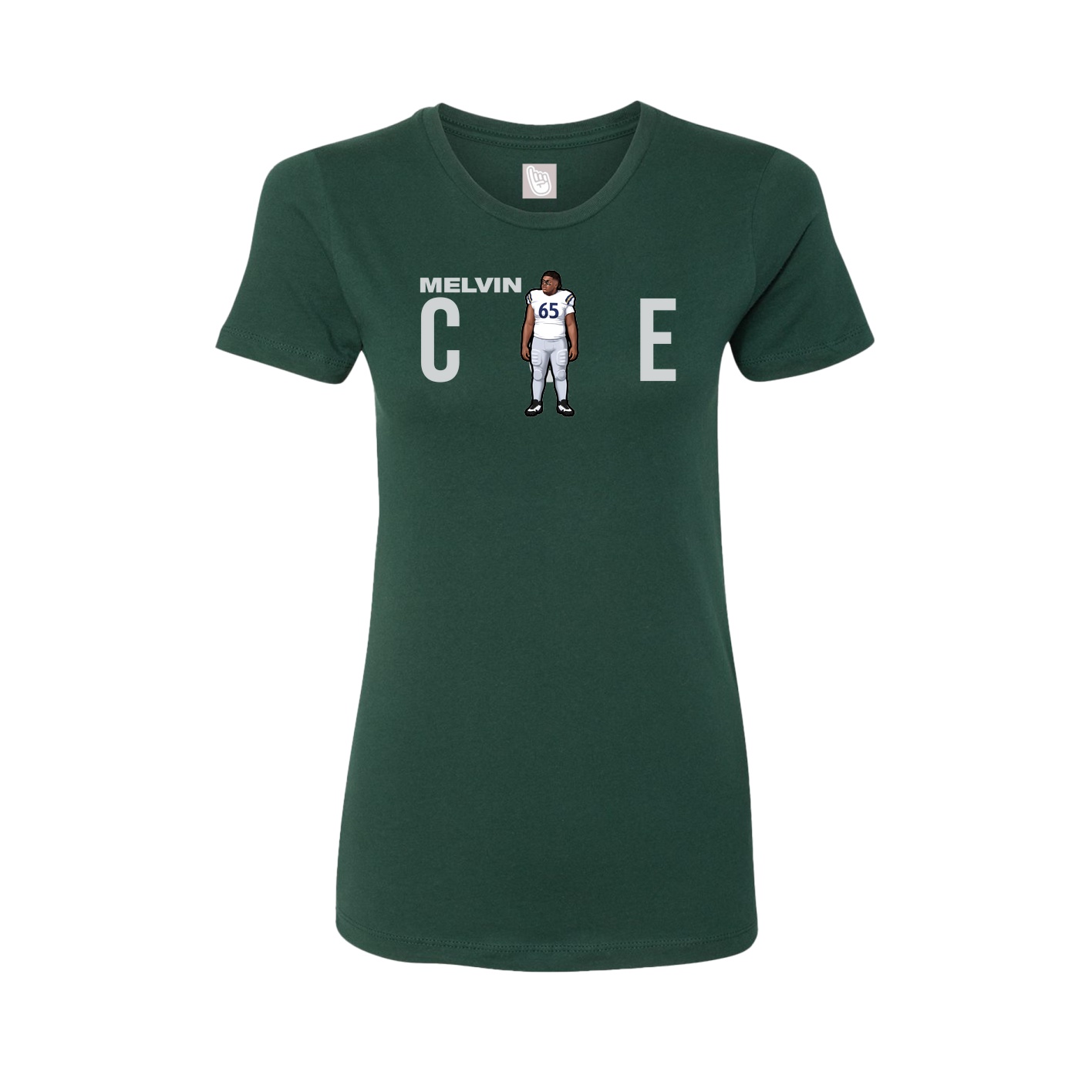 Fitted Women's Tee — Player Name in Green