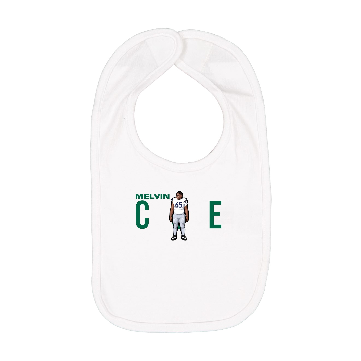 Infant Bib — Player Name in White
