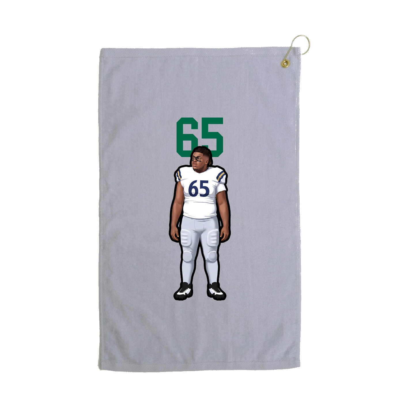 Golf Towel — Number Top in Grey