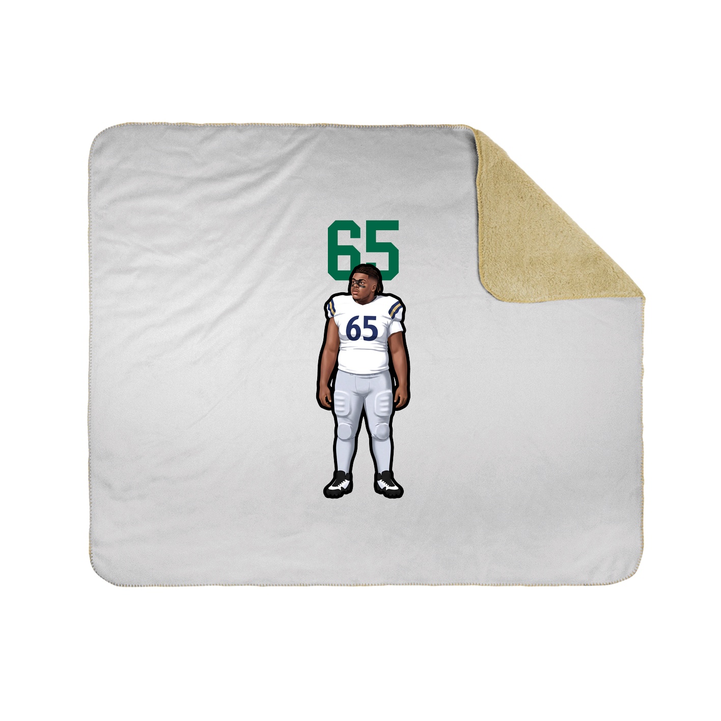 Throw Blanket — Number Top in White
