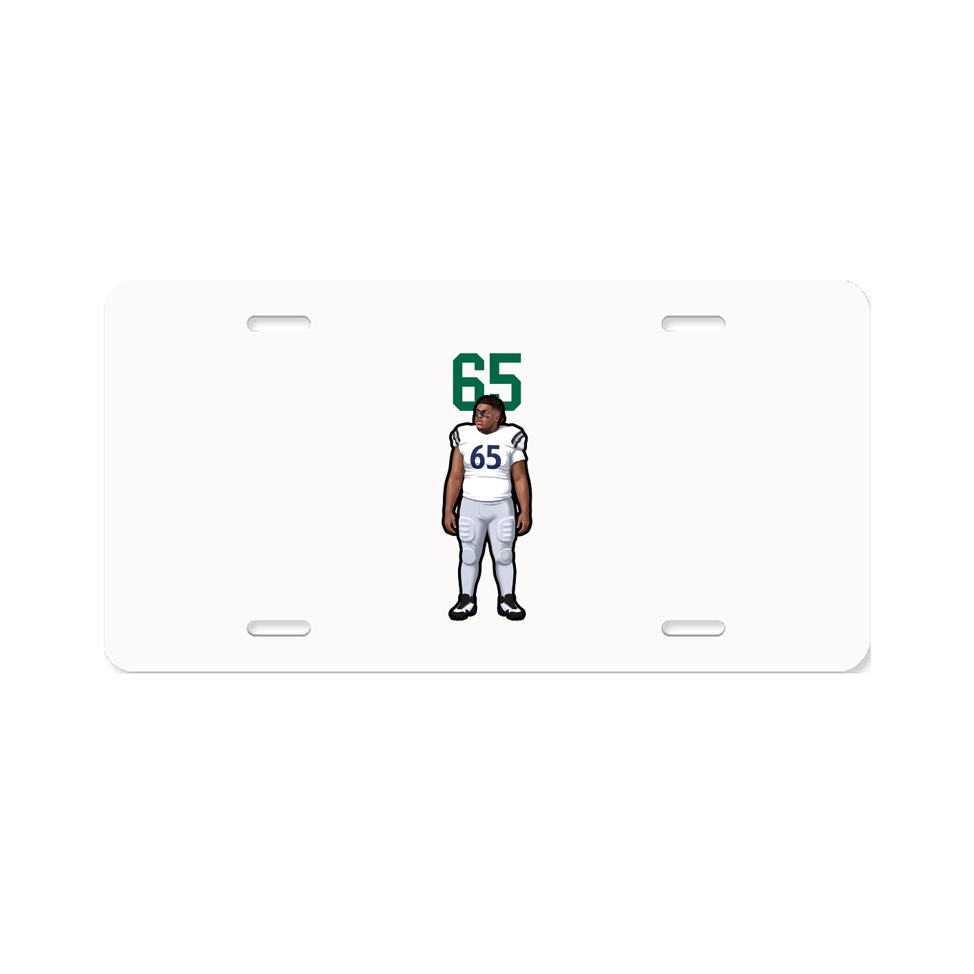 License Plate — Number Top in Classic