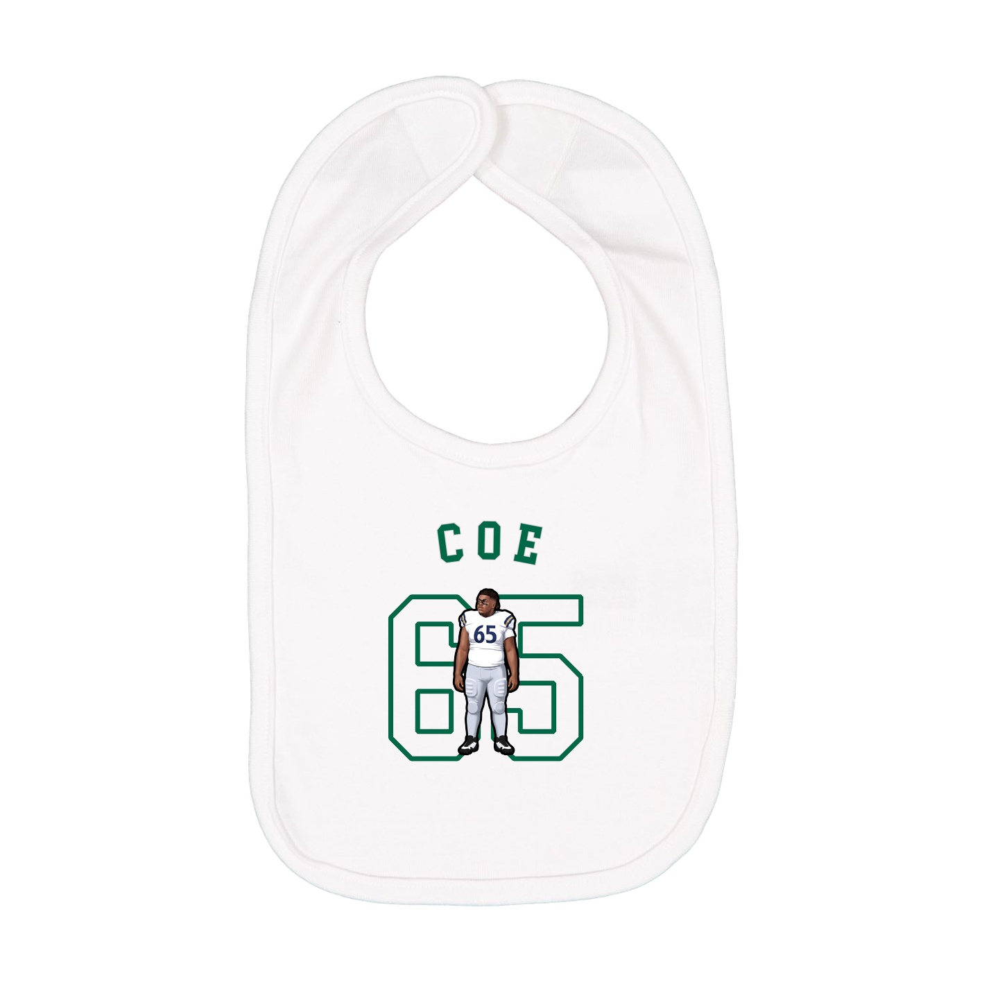 Infant Bib — Shirsey Arch in White
