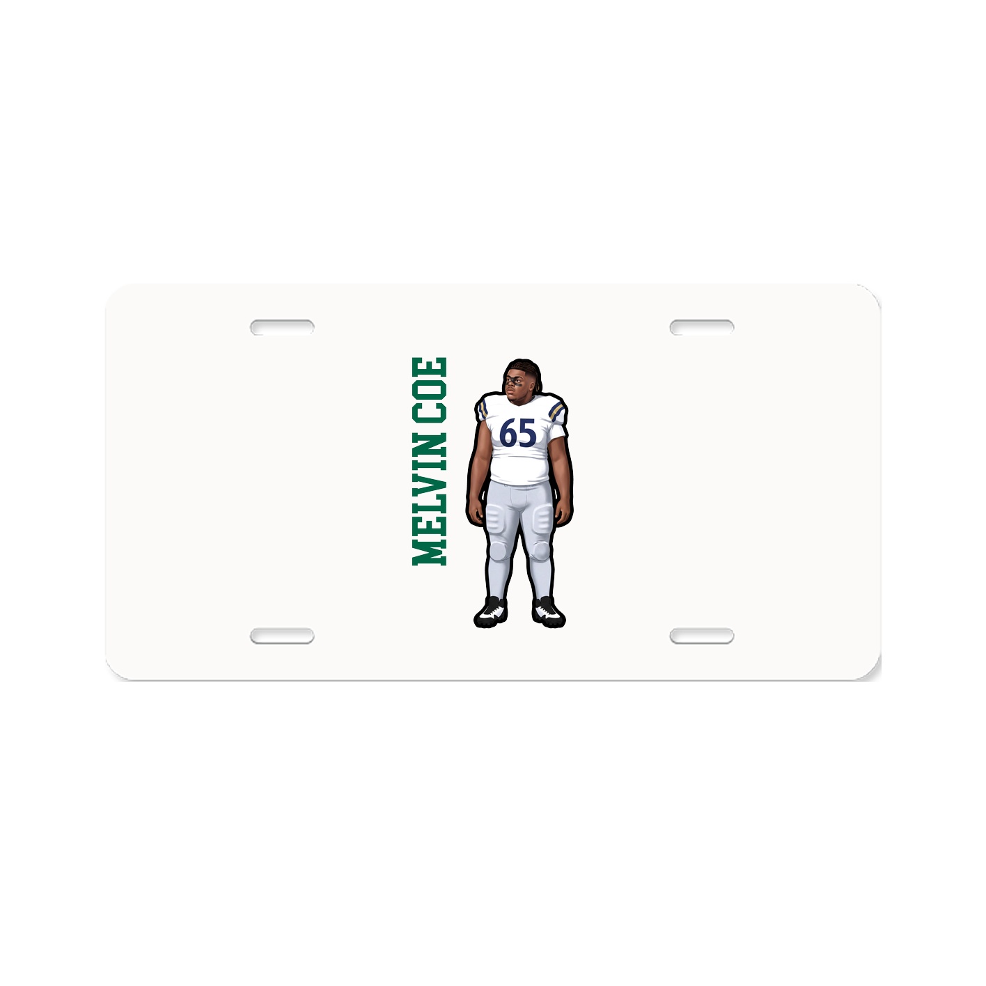 License Plate — Name Vertical in Classic