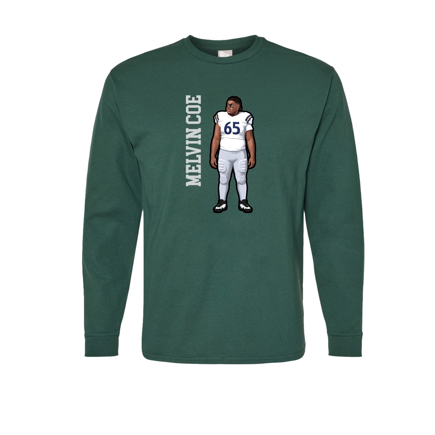 Long Sleeve Tee — Name Vertical in Green
