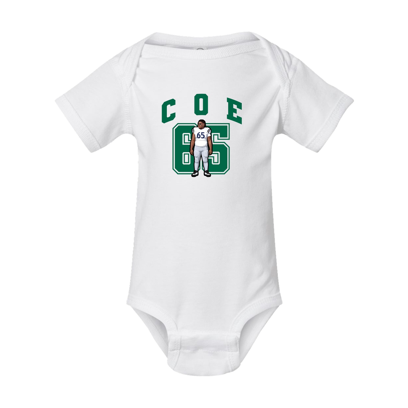 Baby Onesie — Number in White
