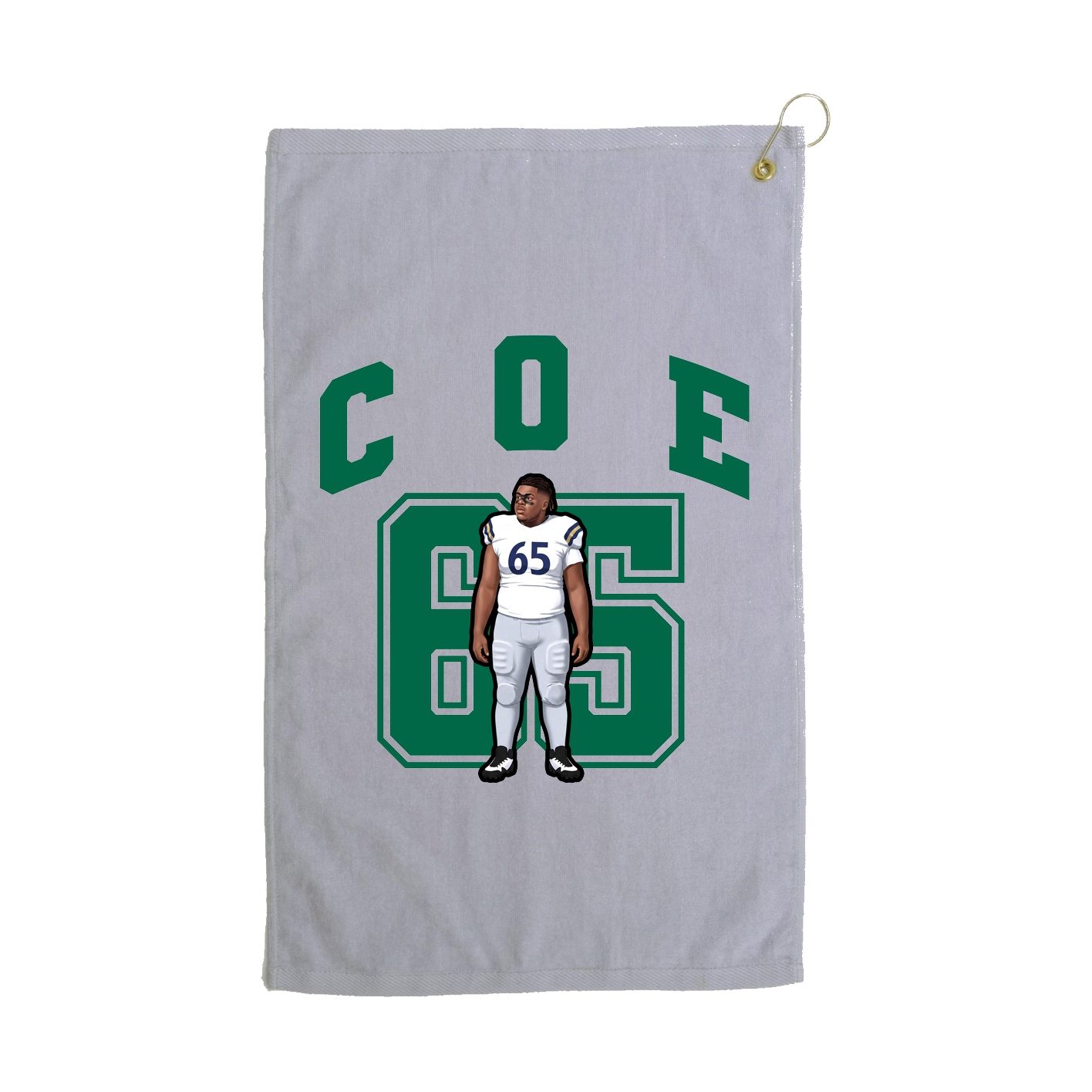 Golf Towel — Number in Grey