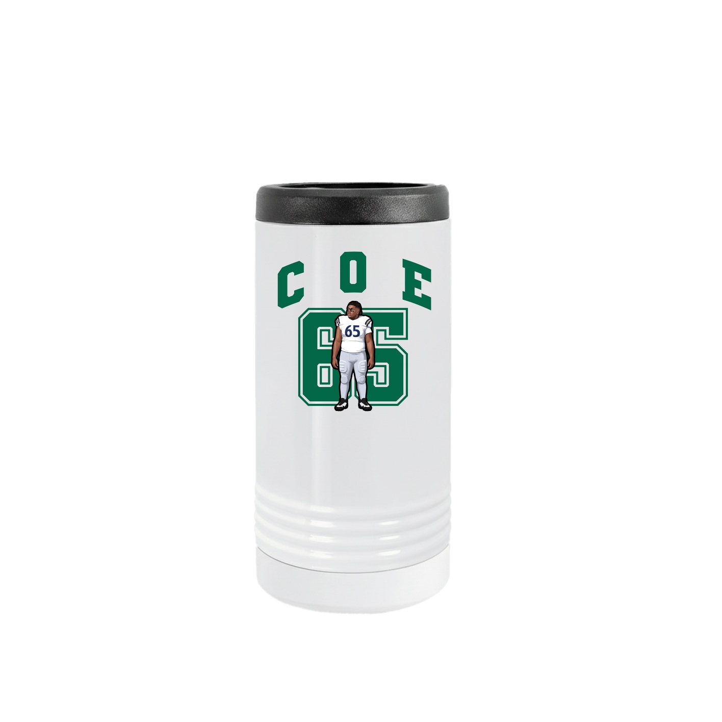 Slim Beverage Holder — Number in White