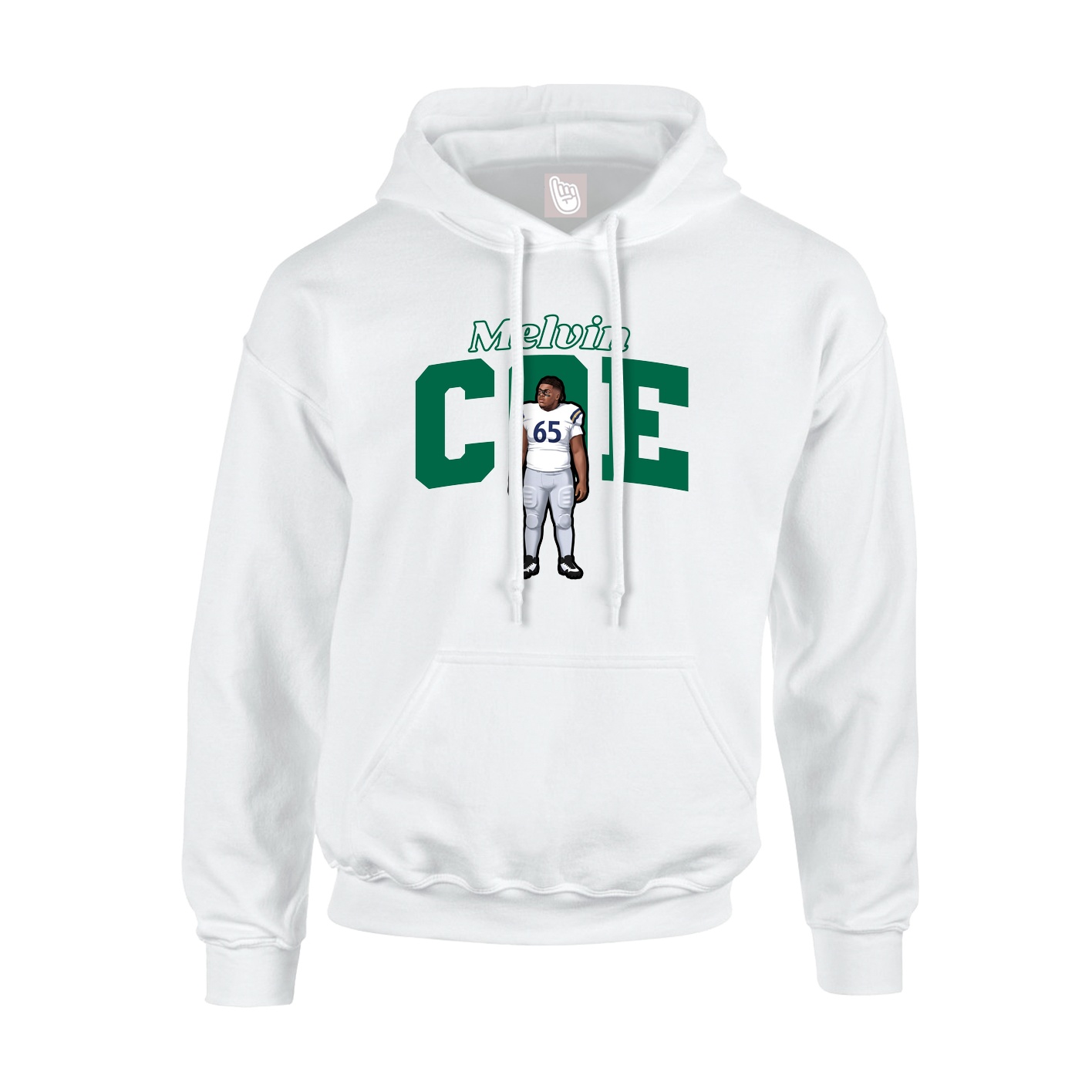 Hoodie — Name Arch in White
