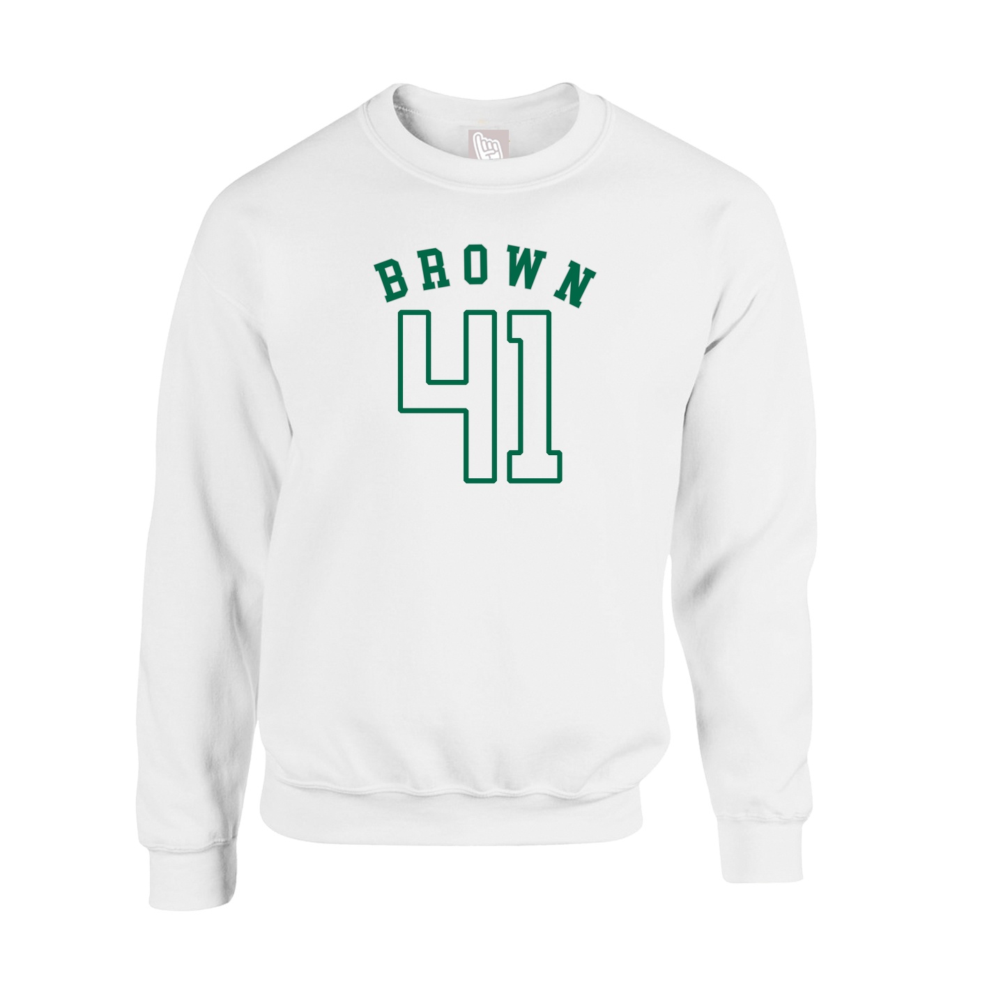 Fleece Crew — Shirsey Arch in White