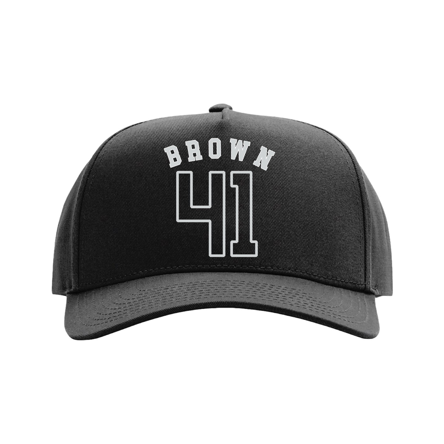 Full Fabric Five-Panel Champ Cap — Shirsey Arch in Black