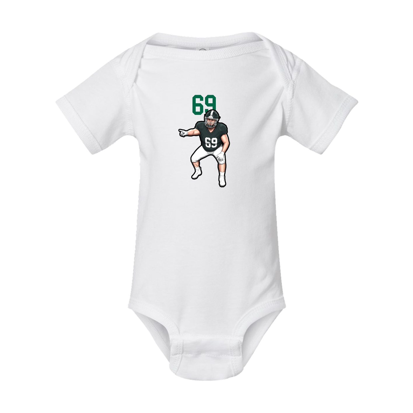 Baby Onesie — Number Top in White